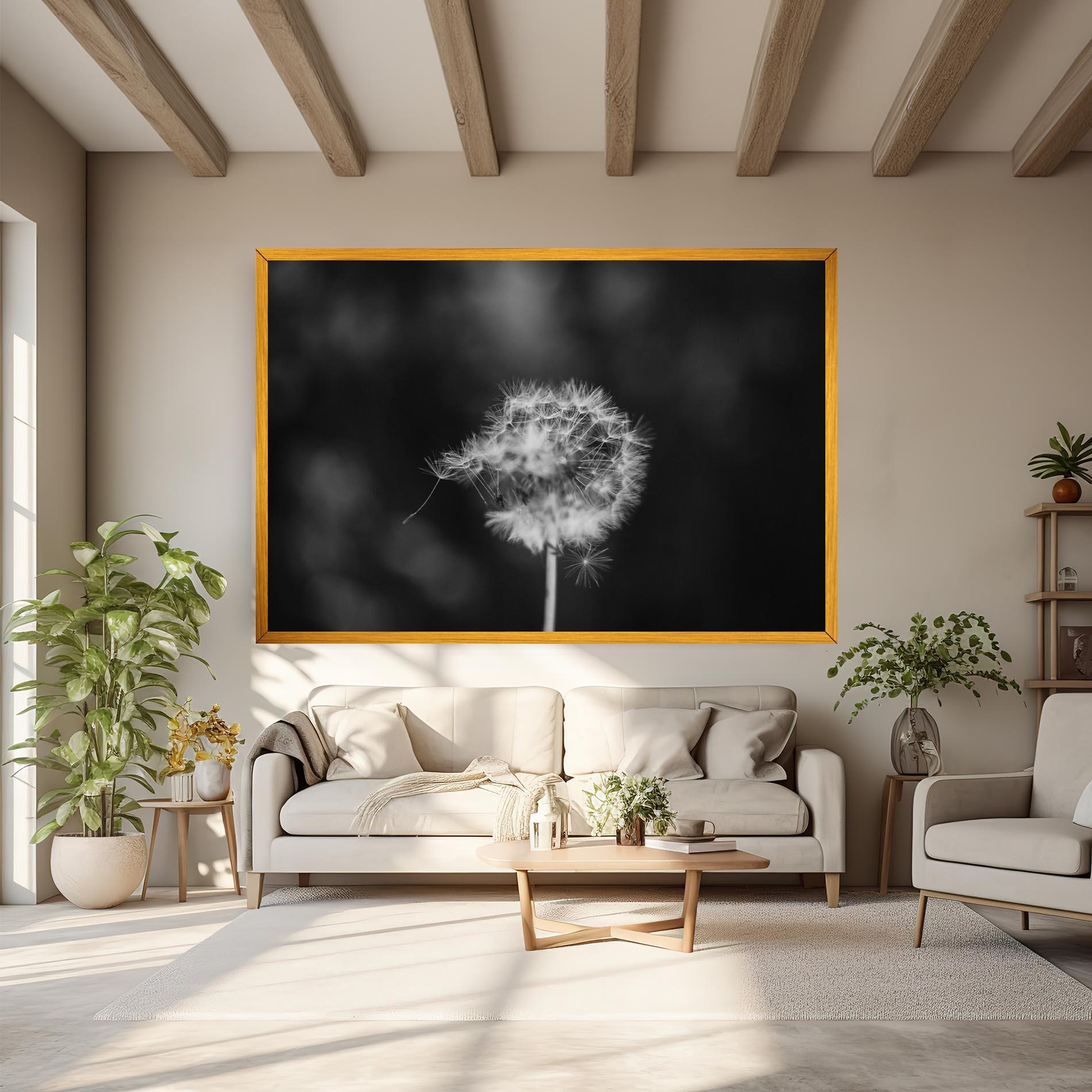 Leinwandbild Grey Dandelion mockup 6