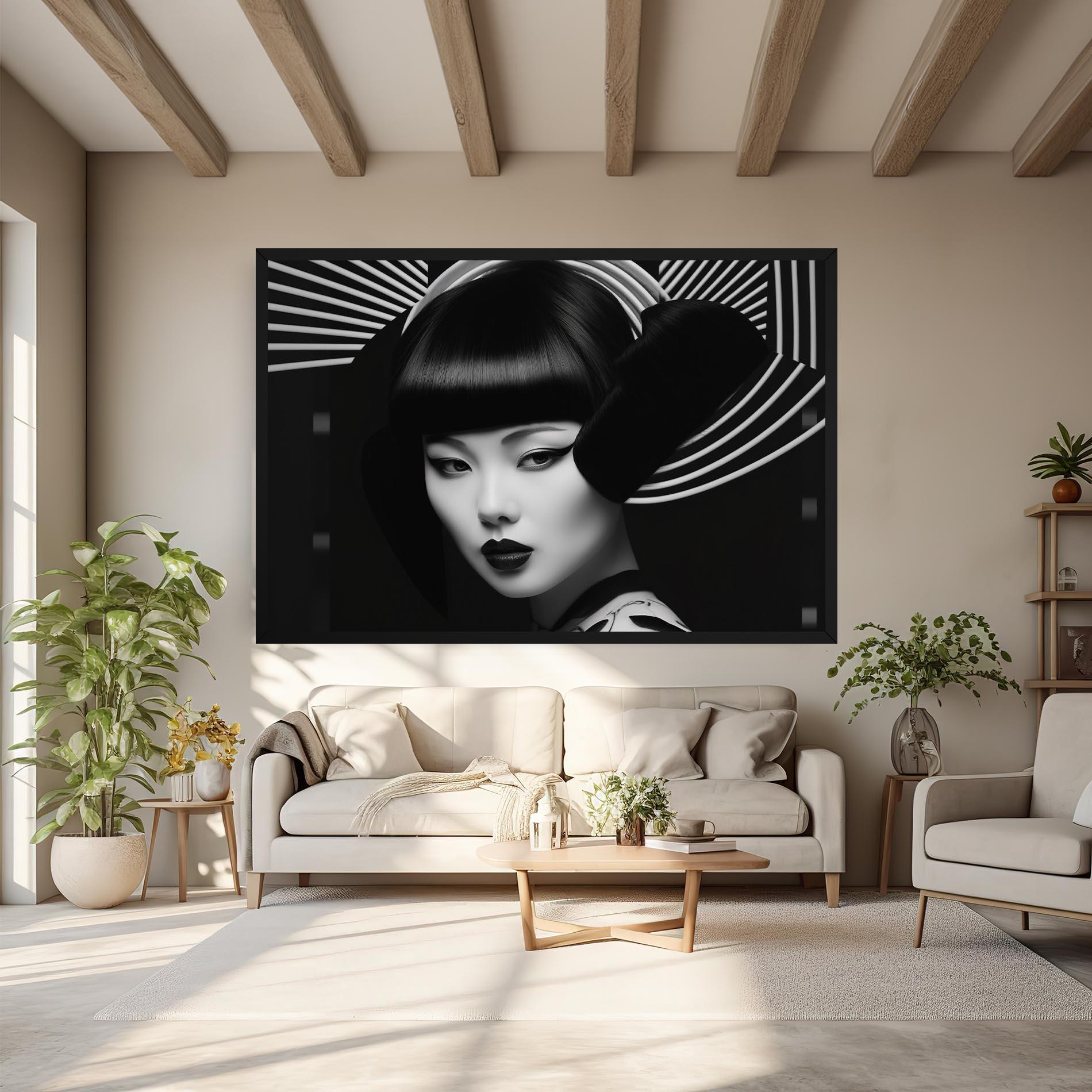 Leinwandbild Abstract Asian Woman mockup 6