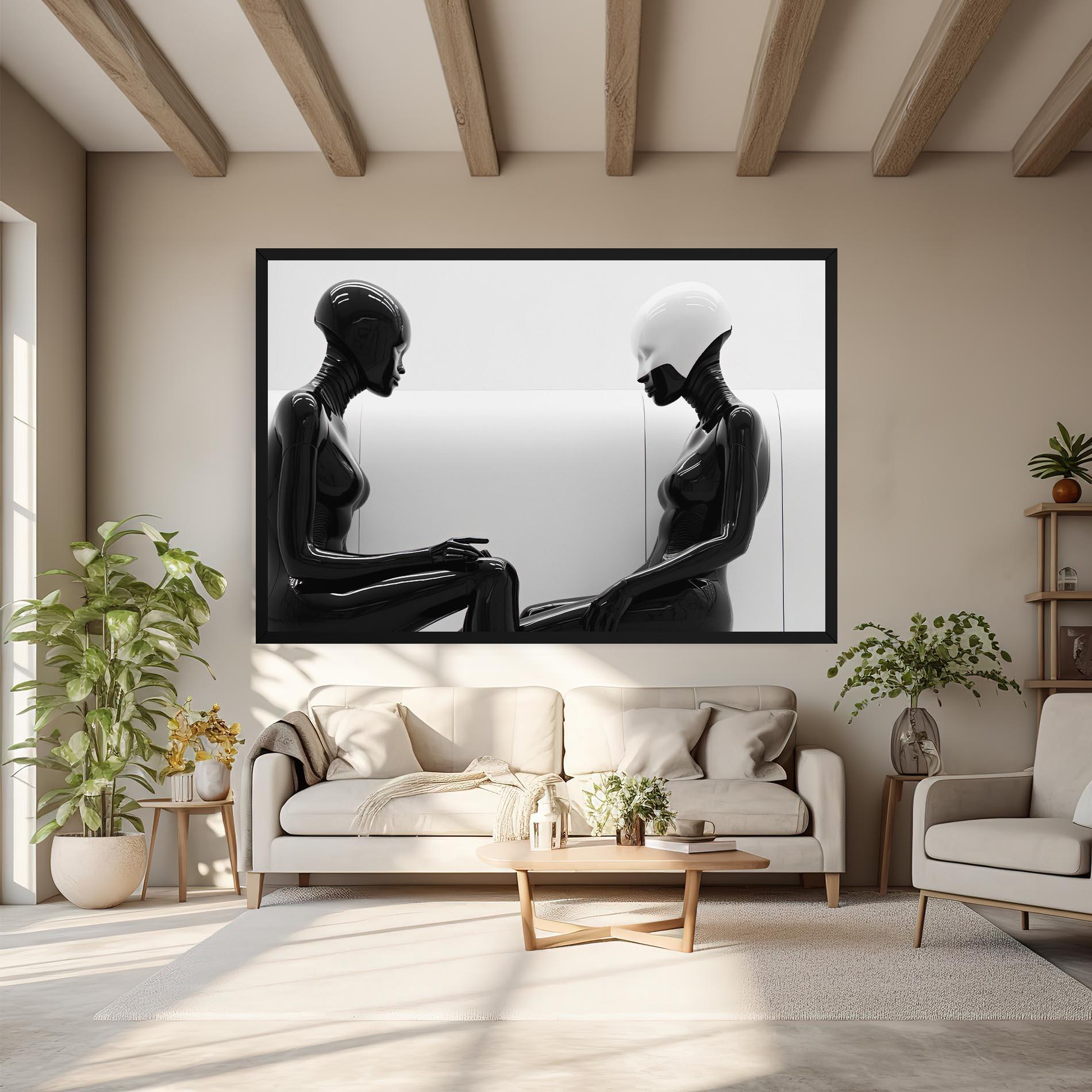 Leinwandbild Black Mannequin mockup 6