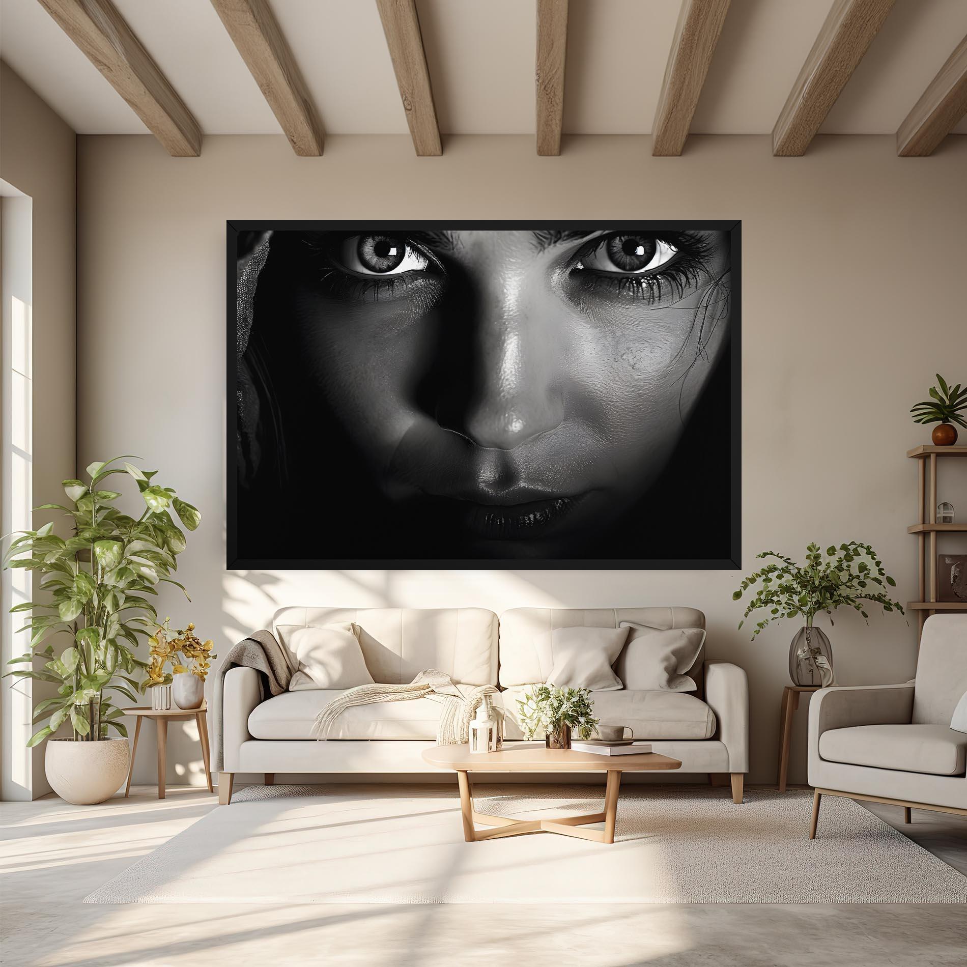 Leinwandbild Closeup Portrait mockup 6