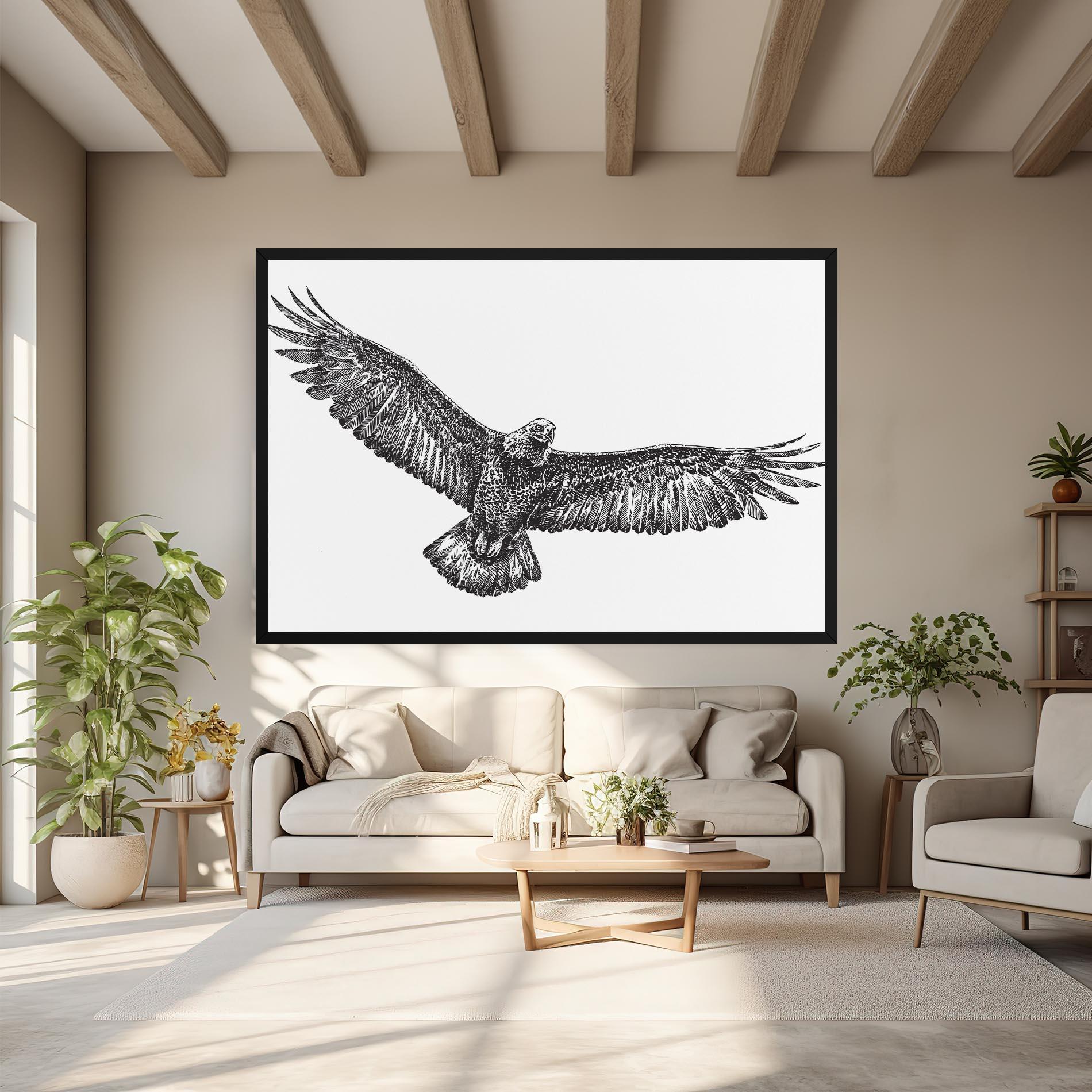 Leinwandbild Eagle Art Line mockup 6