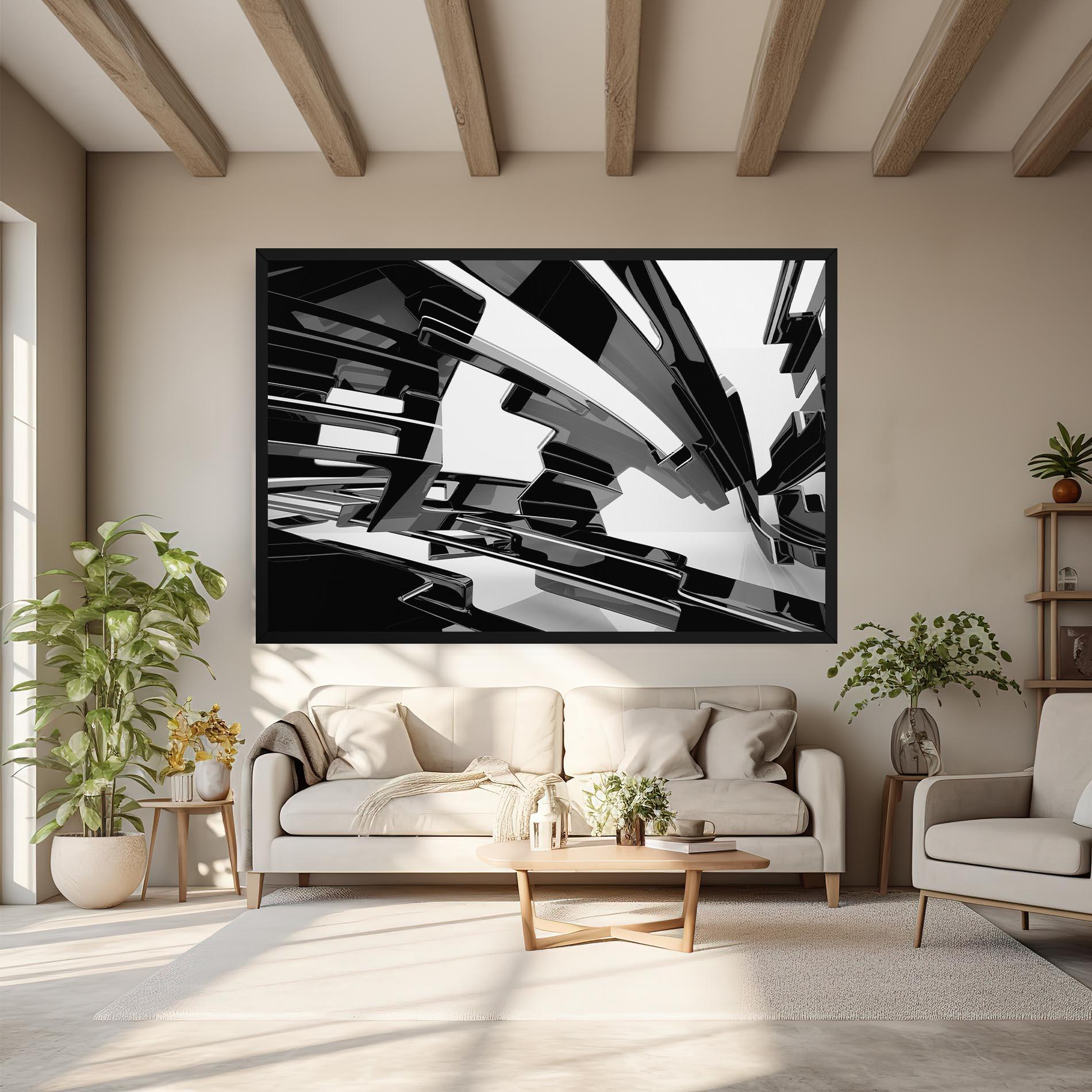 Leinwandbild Glossy Sculpture mockup 6