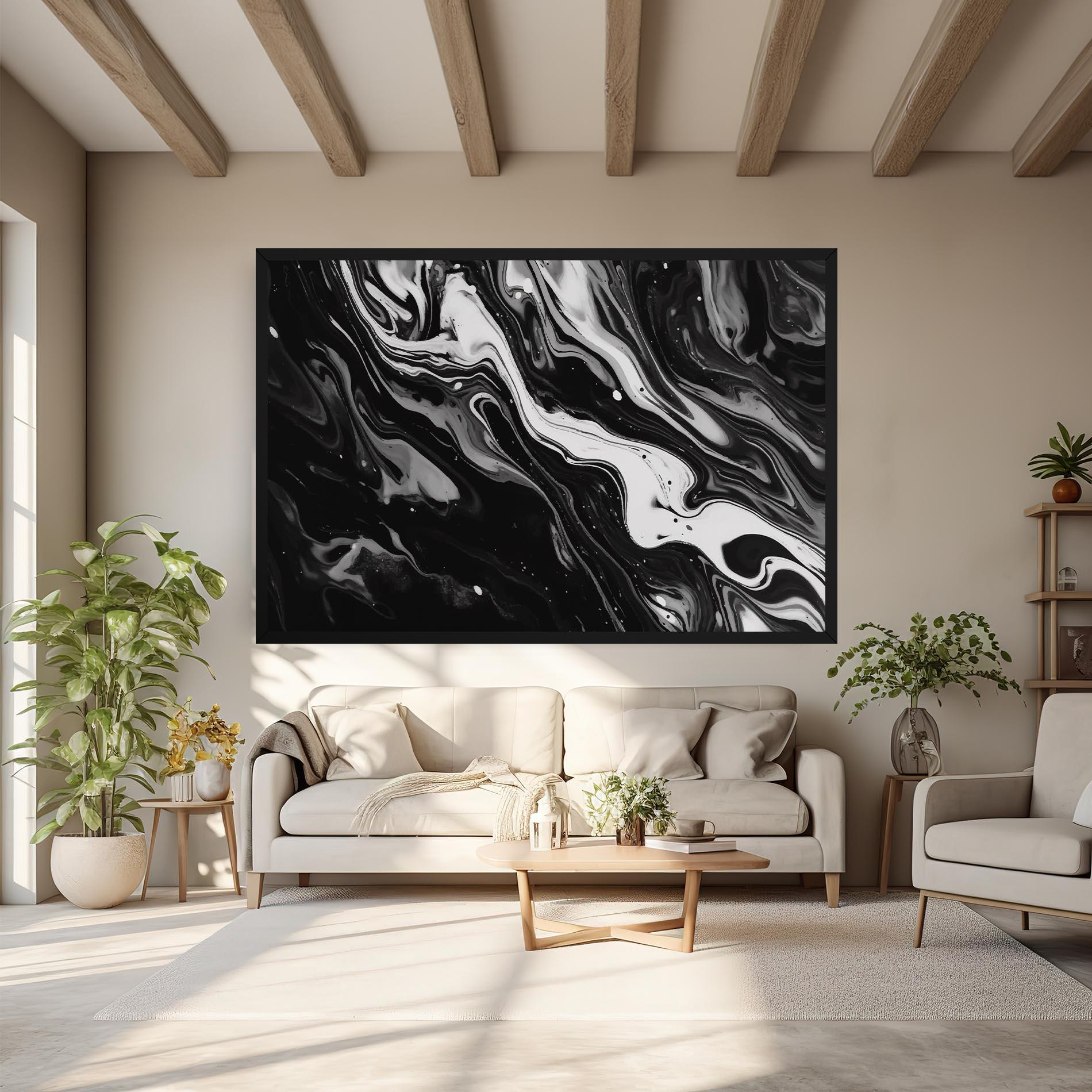 Leinwandbild Grey Art Marble mockup 6