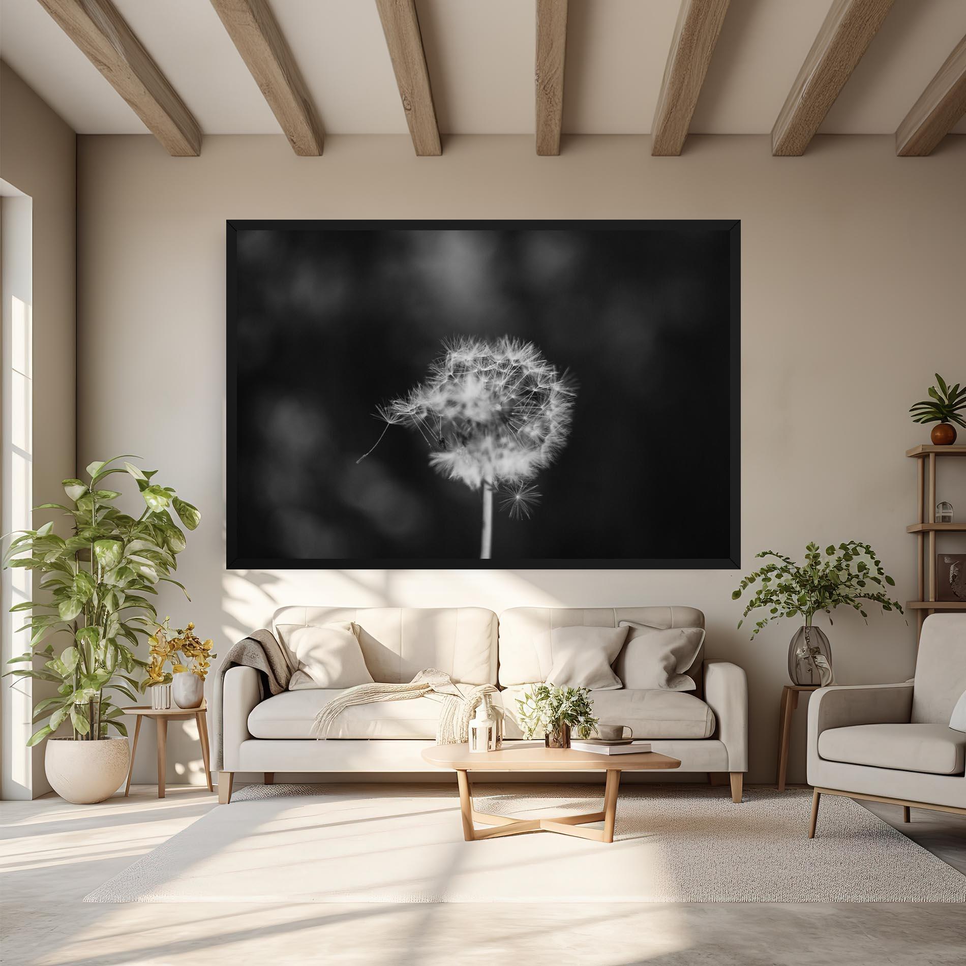 Leinwandbild Grey Dandelion mockup 6