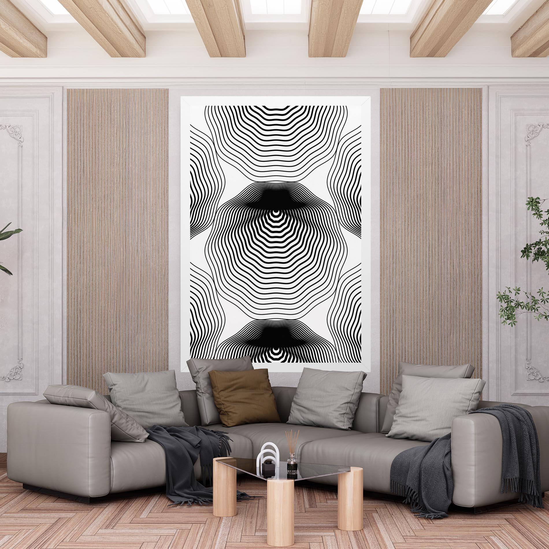 Leinwandbild Black Line Art mockup 6