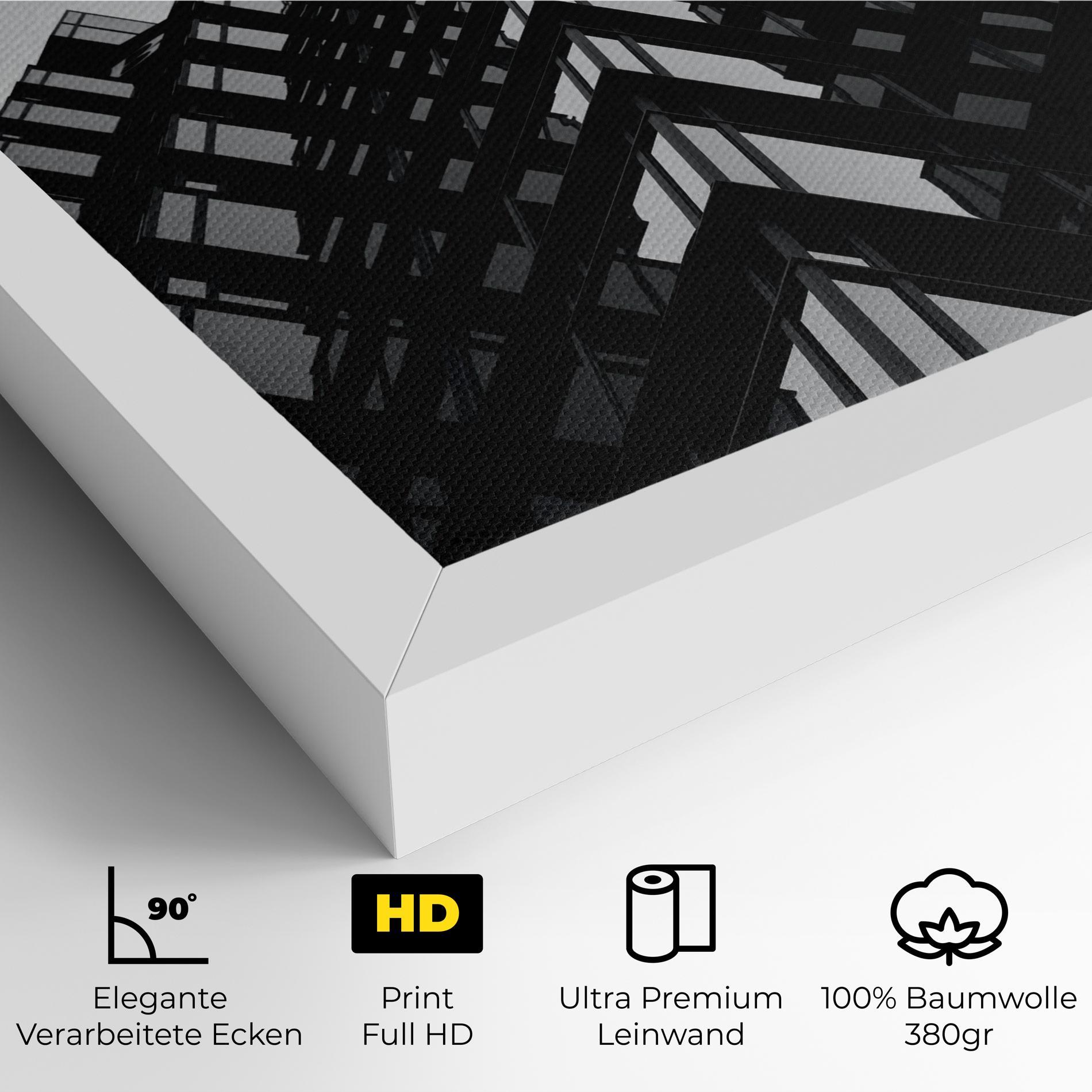 Leinwandbild Black Building mockup 4