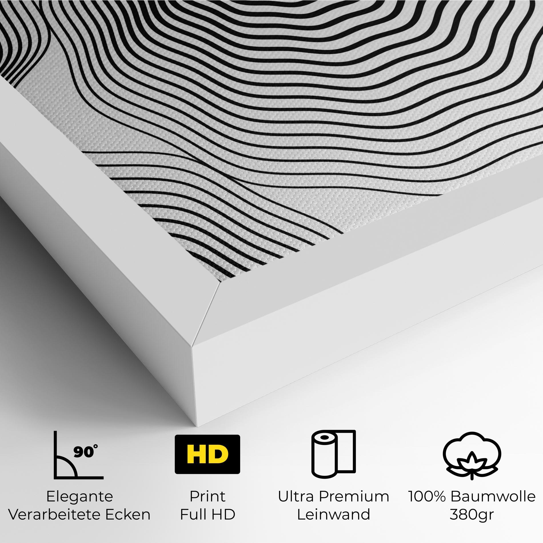 Leinwandbild Black Line Art mockup 4