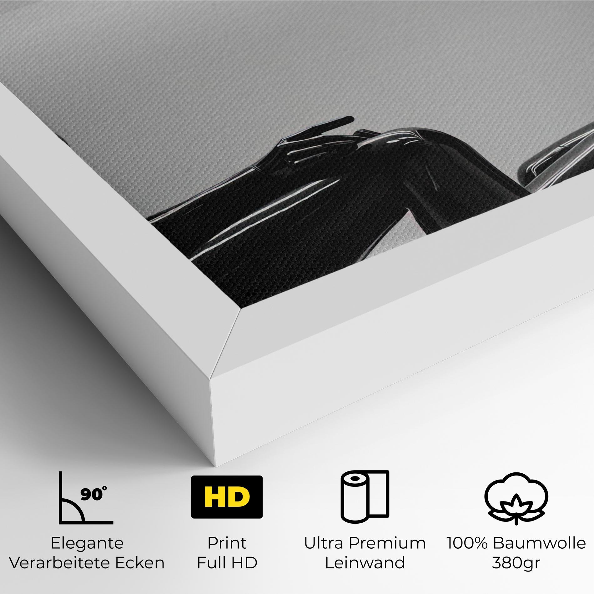 Leinwandbild Black Mannequin mockup 4