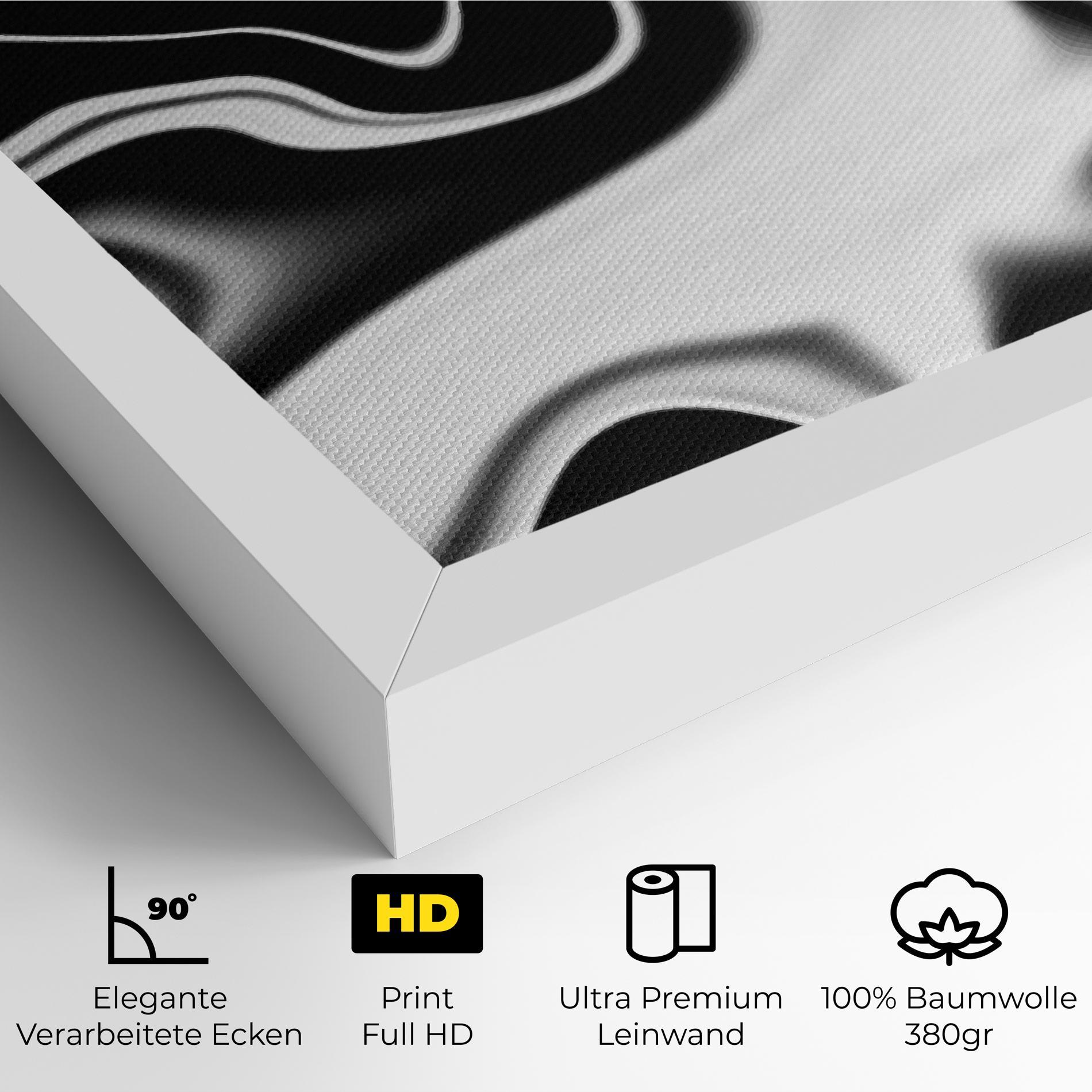 Leinwandbild Black Metalic Art mockup 4