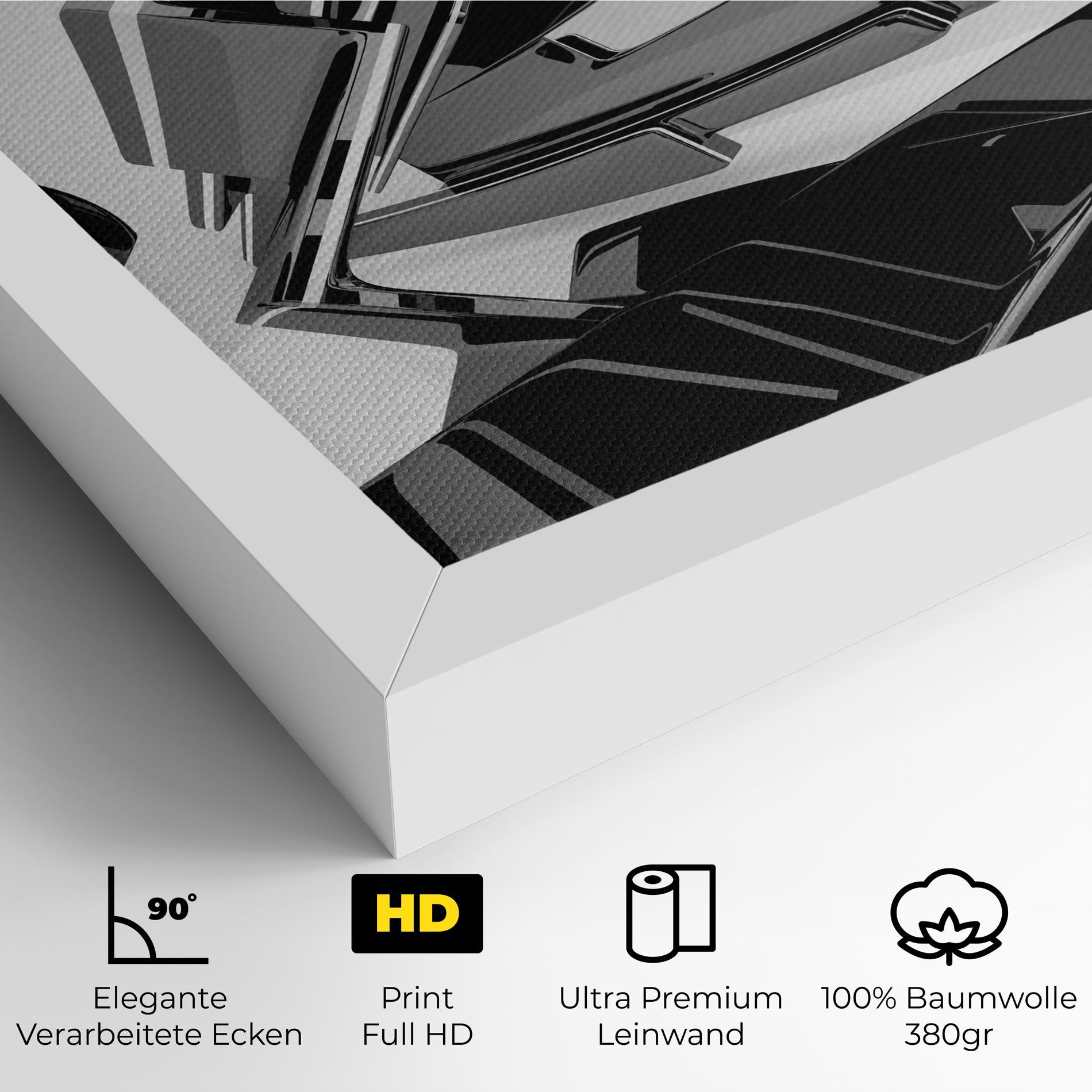 Leinwandbild Black Sculpture mockup 4