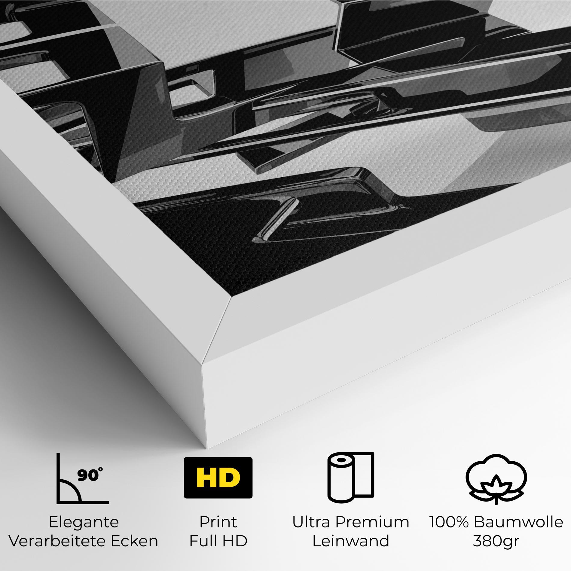 Leinwandbild Glossy Sculpture mockup 4