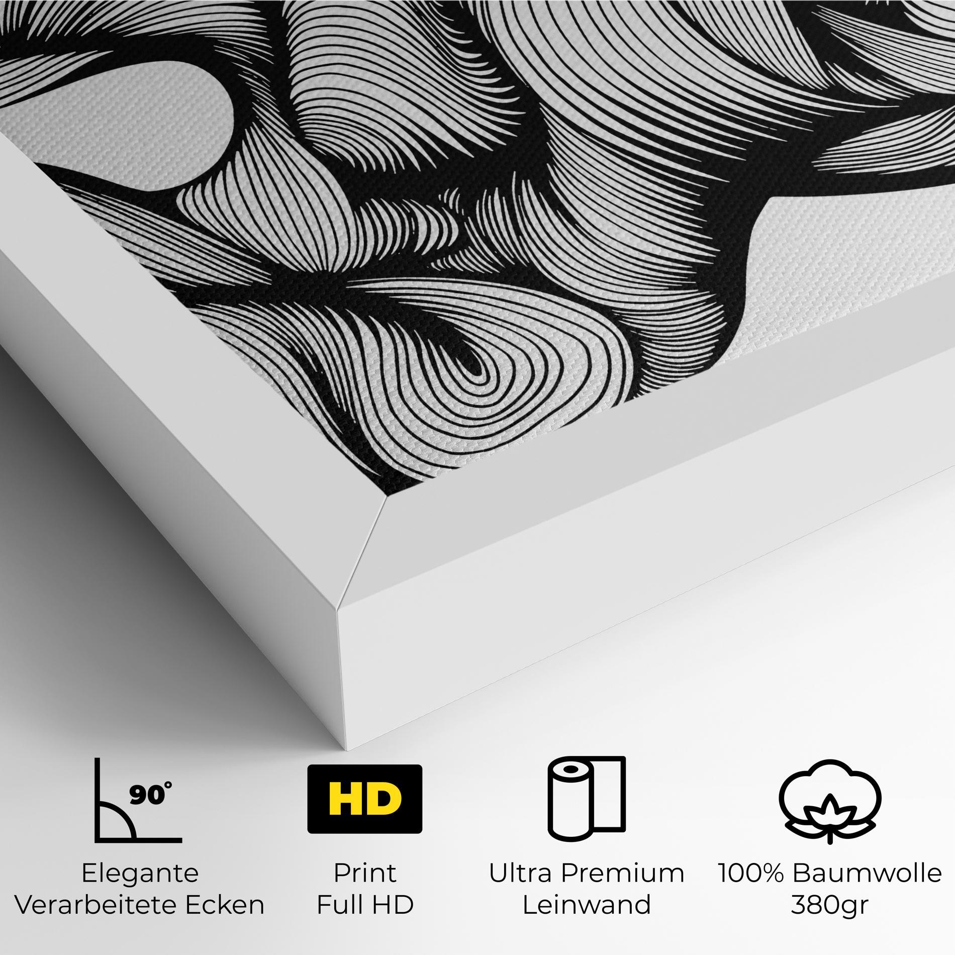 Leinwandbild Monochrome Doodle mockup 4