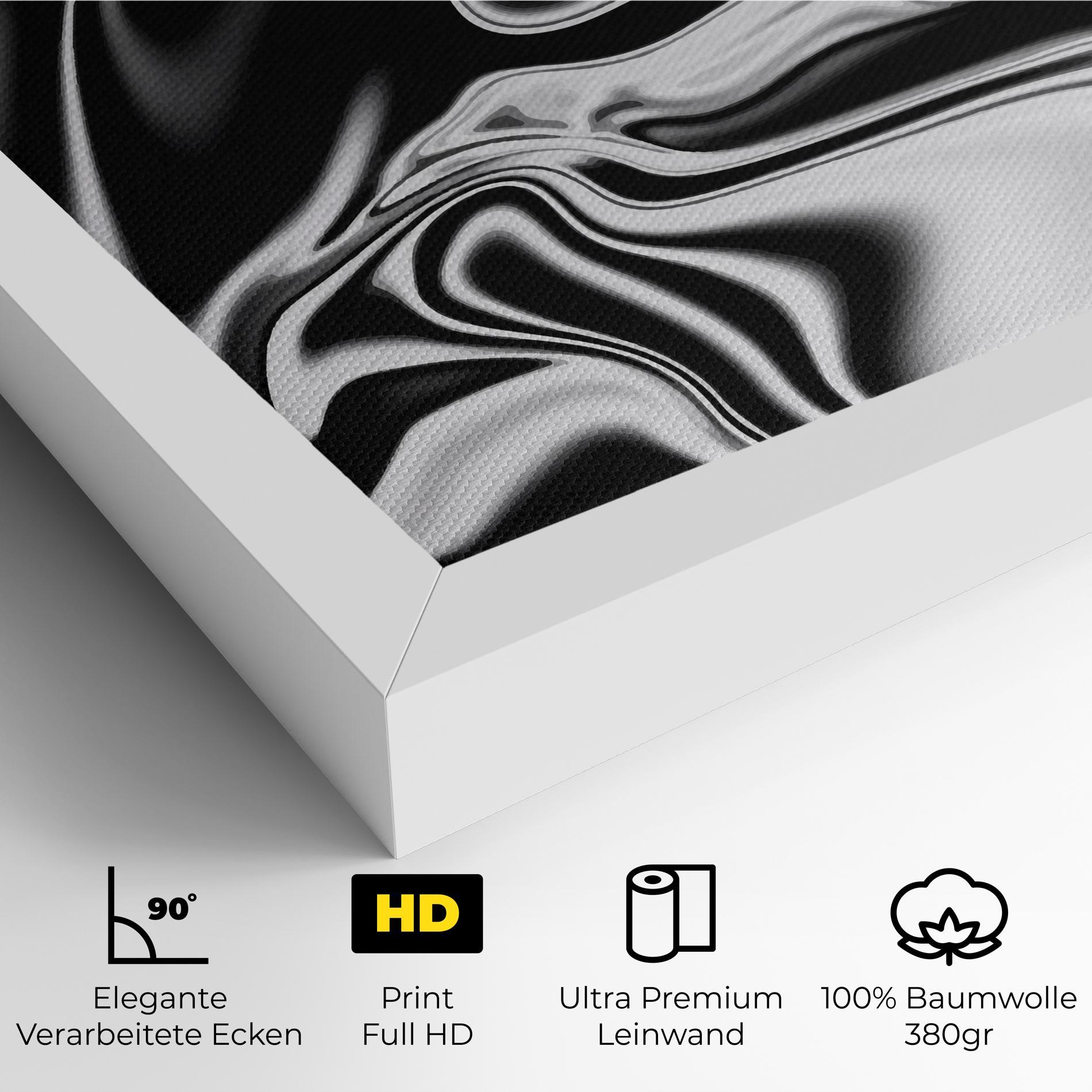 Leinwandbild Silver Black Art mockup 4