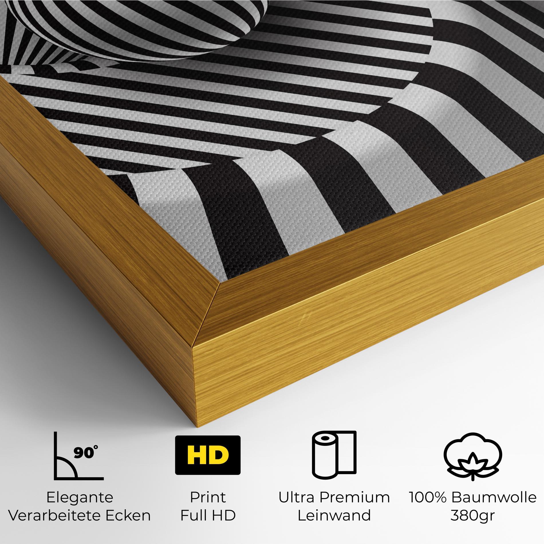 Leinwandbild 3d Ball Zebra mockup 4