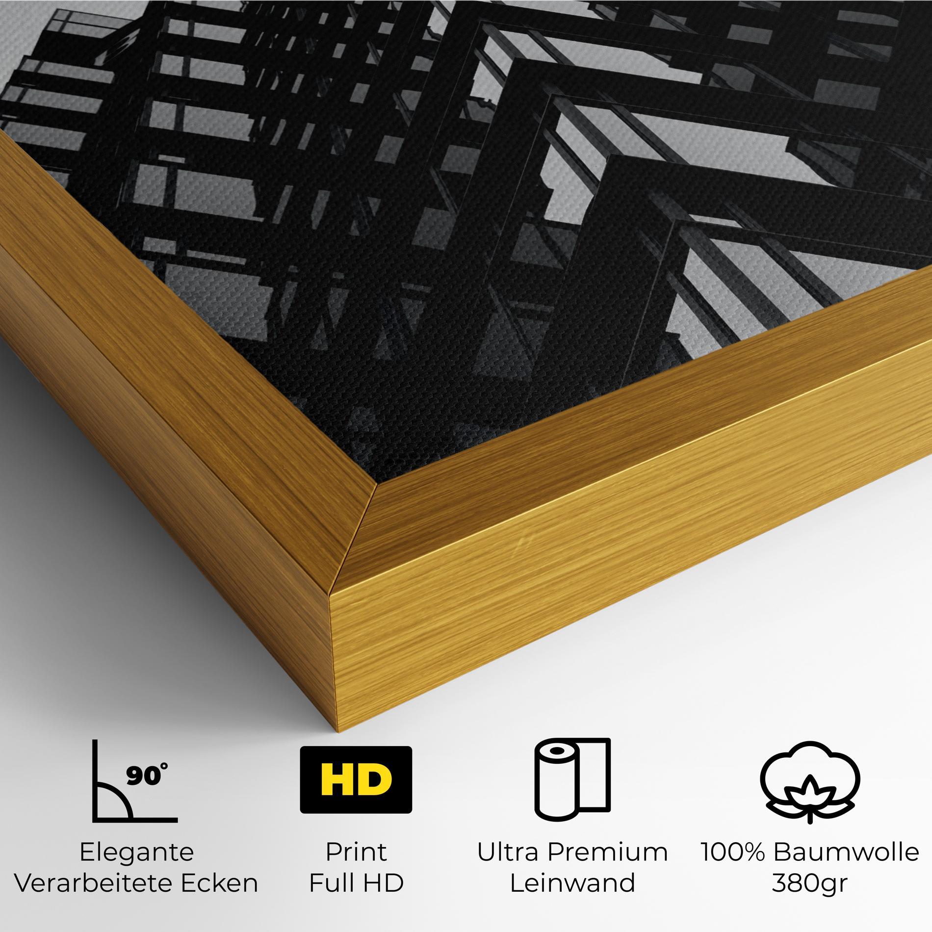 Leinwandbild Black Building mockup 4