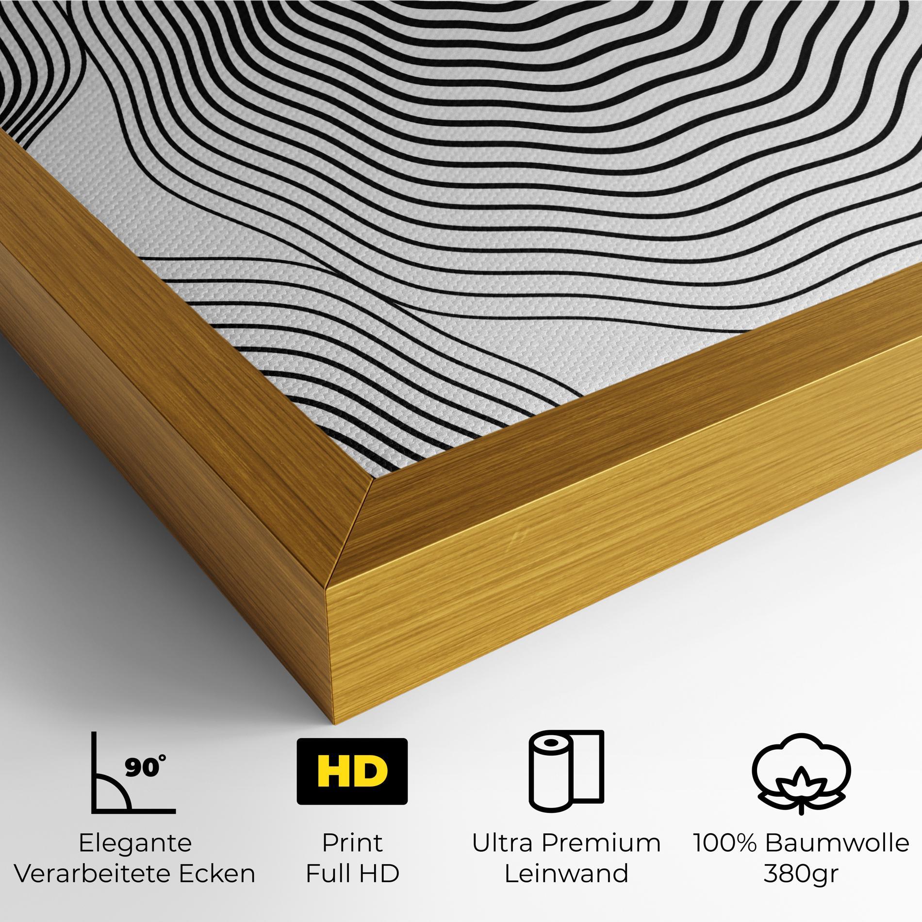 Leinwandbild Black Line Art mockup 4