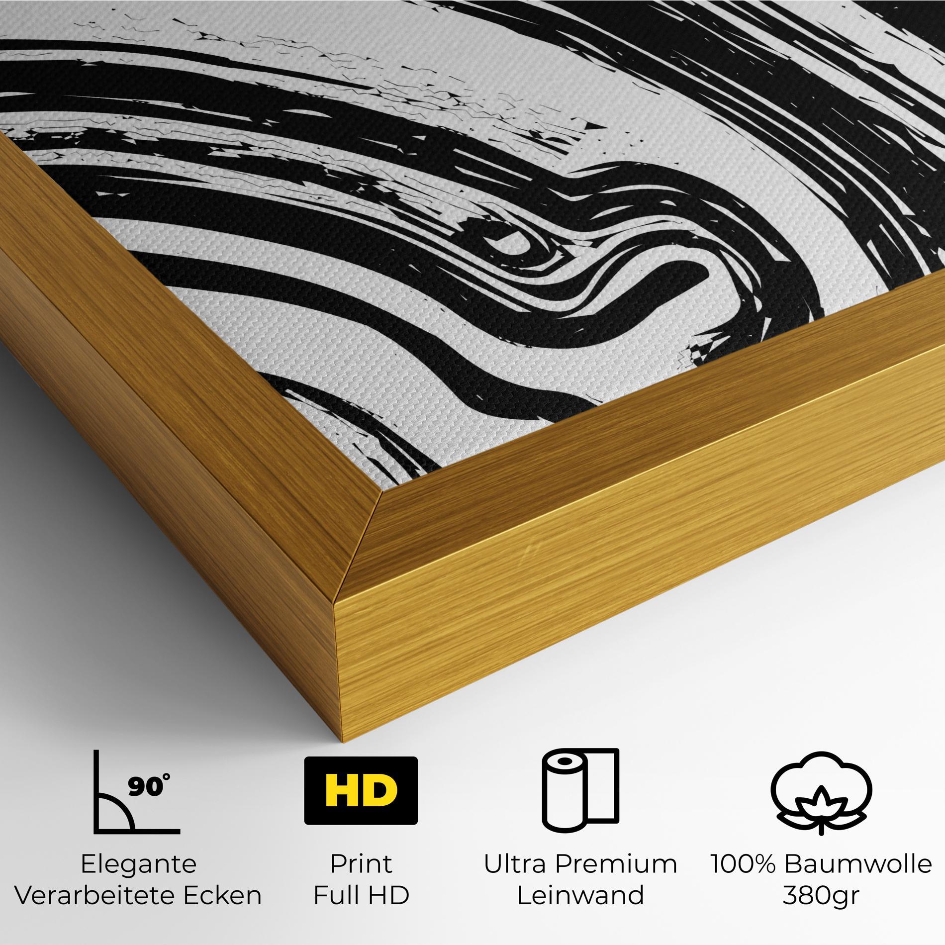 Leinwandbild Black Liquid White mockup 4