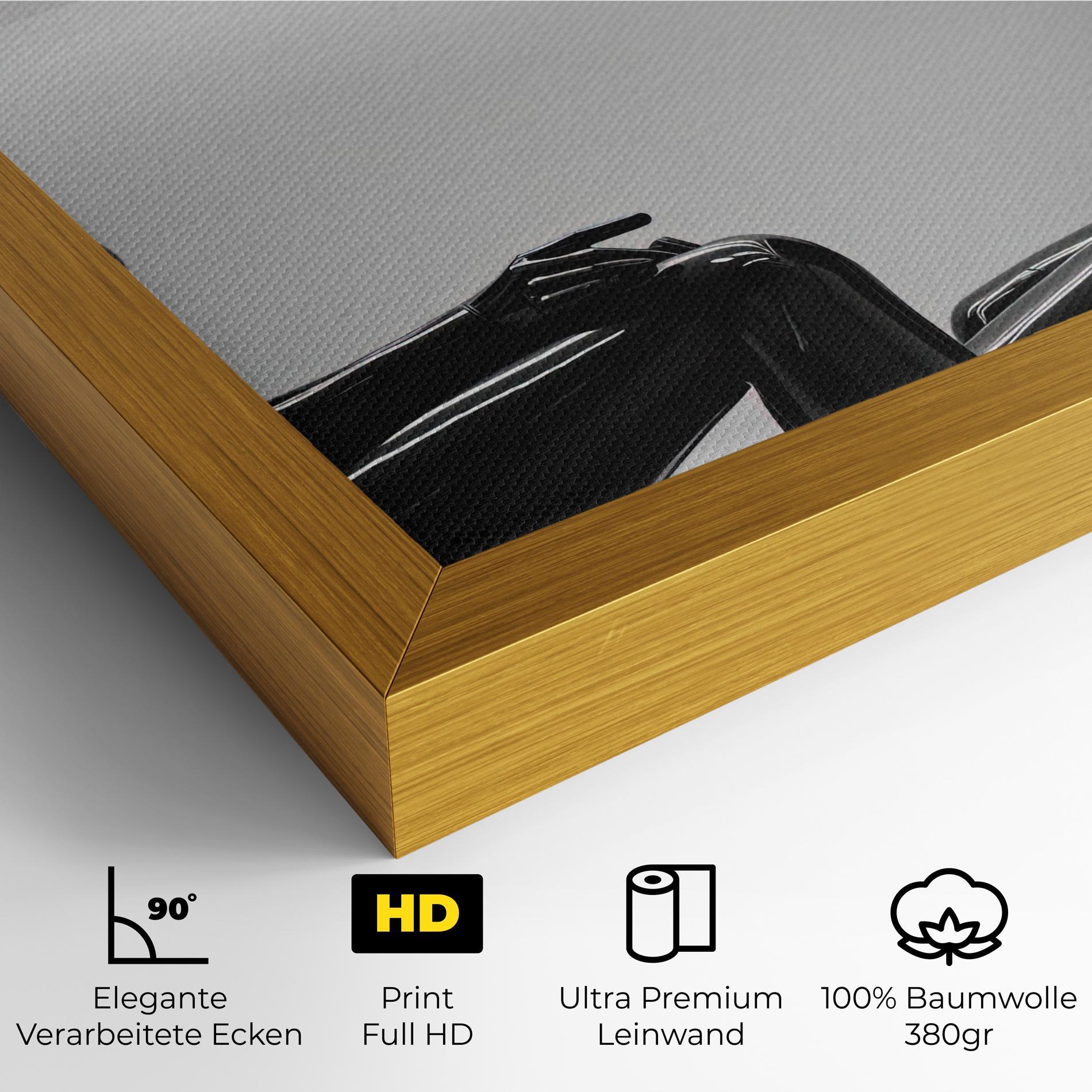 Leinwandbild Black Mannequin mockup 4