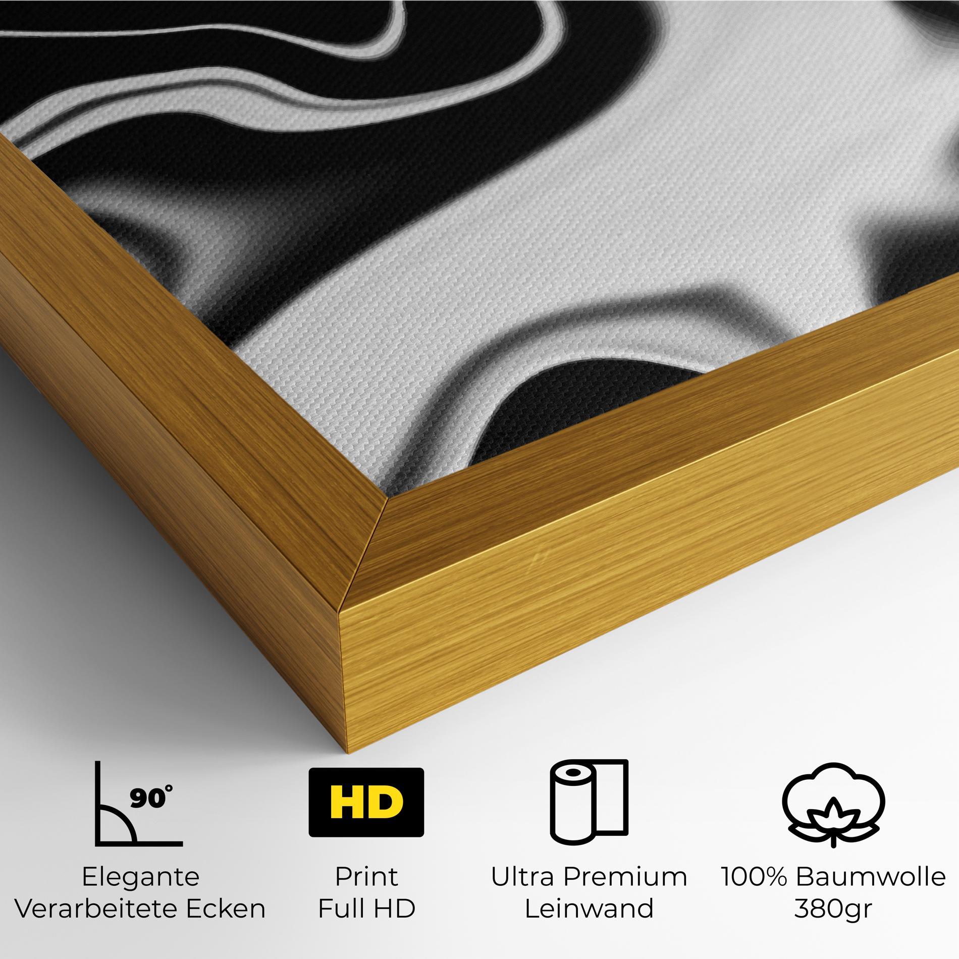 Leinwandbild Black Metalic Art mockup 4