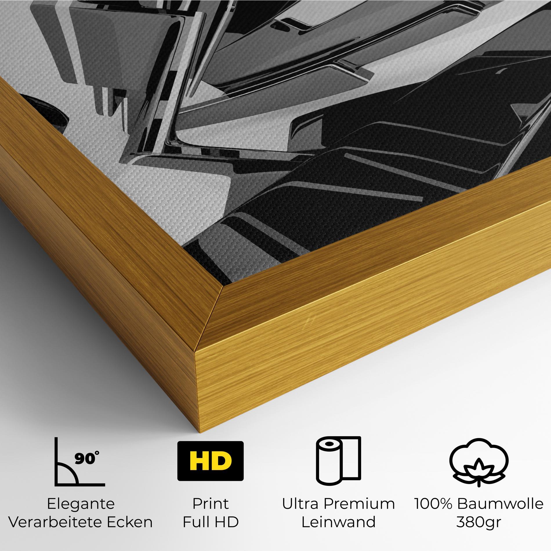 Leinwandbild Black Sculpture mockup 4