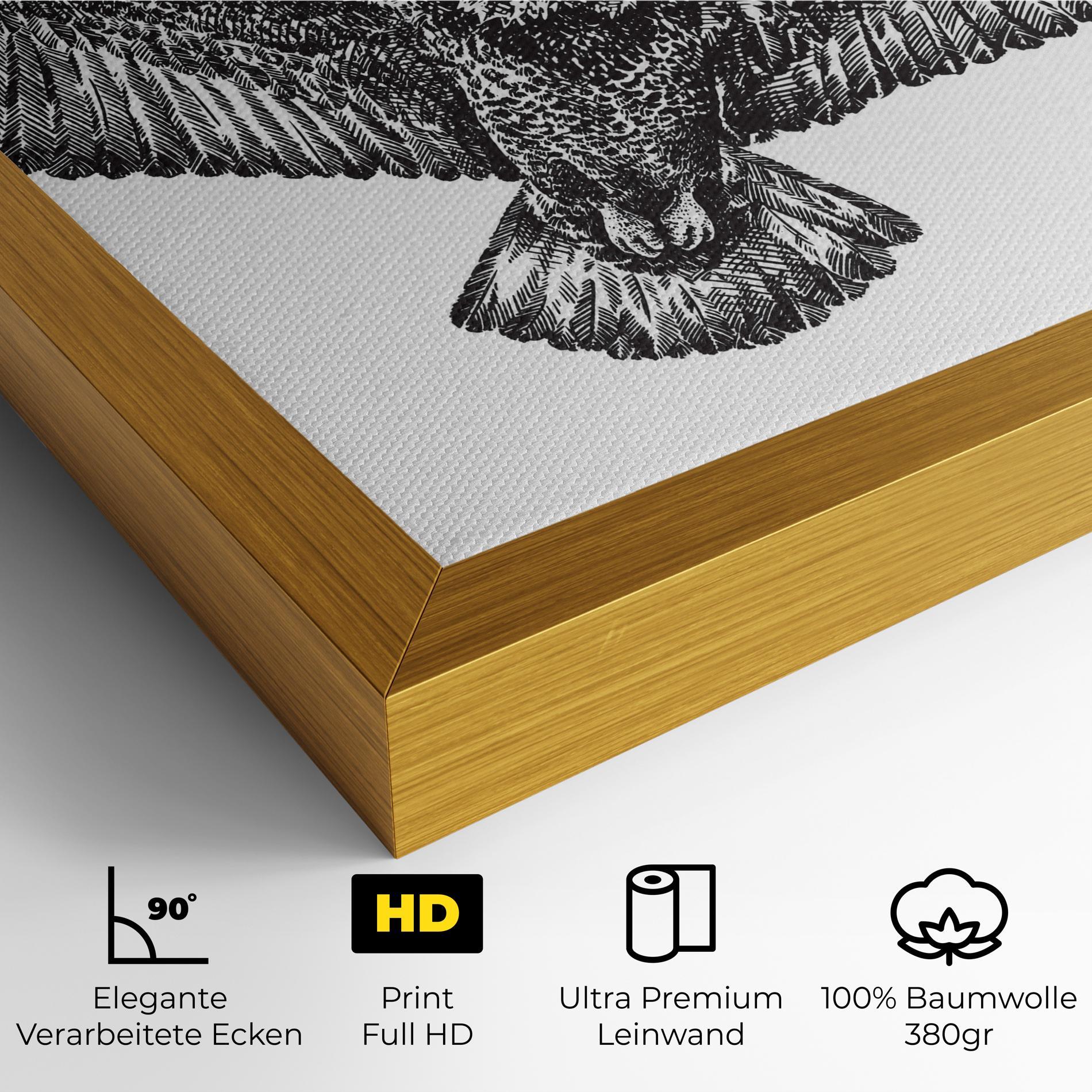 Leinwandbild Eagle Art Line mockup 4