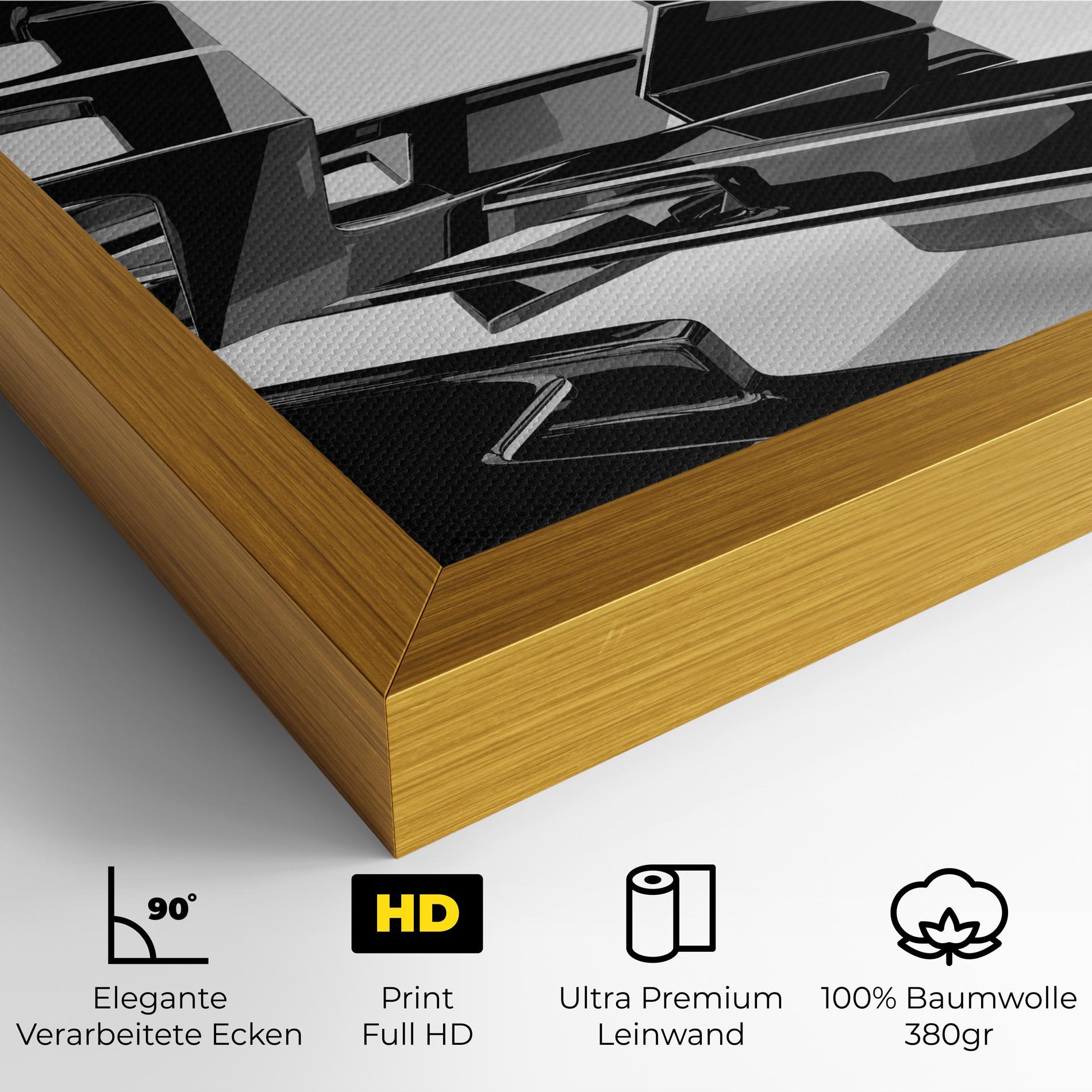 Leinwandbild Glossy Sculpture mockup 4