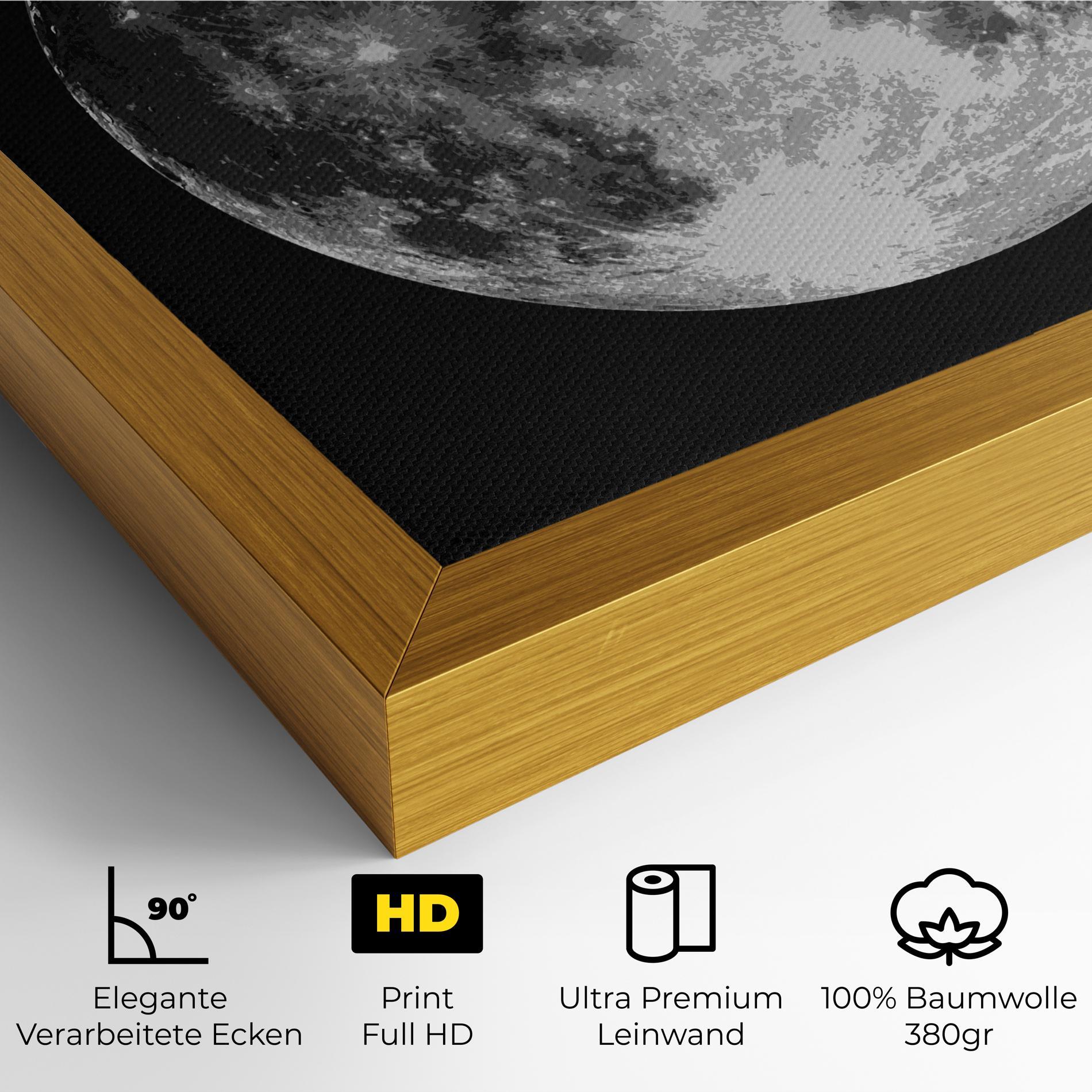 Leinwandbild Grey Shiny Moon mockup 4