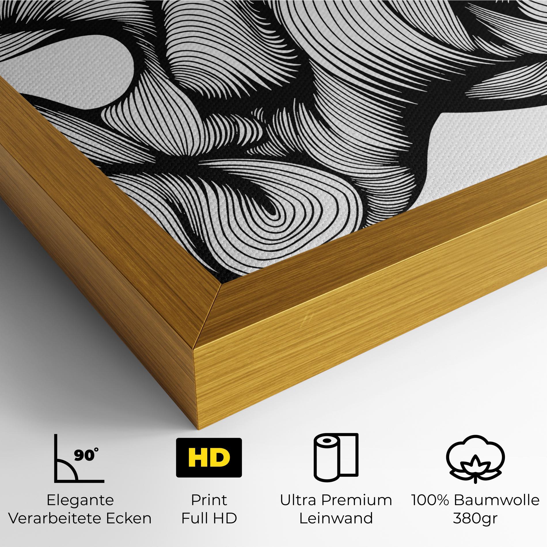 Leinwandbild Monochrome Doodle mockup 4