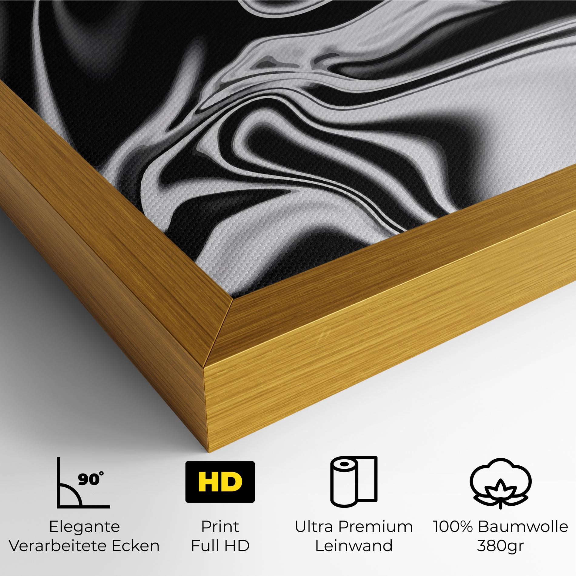 Leinwandbild Silver Black Art mockup 4