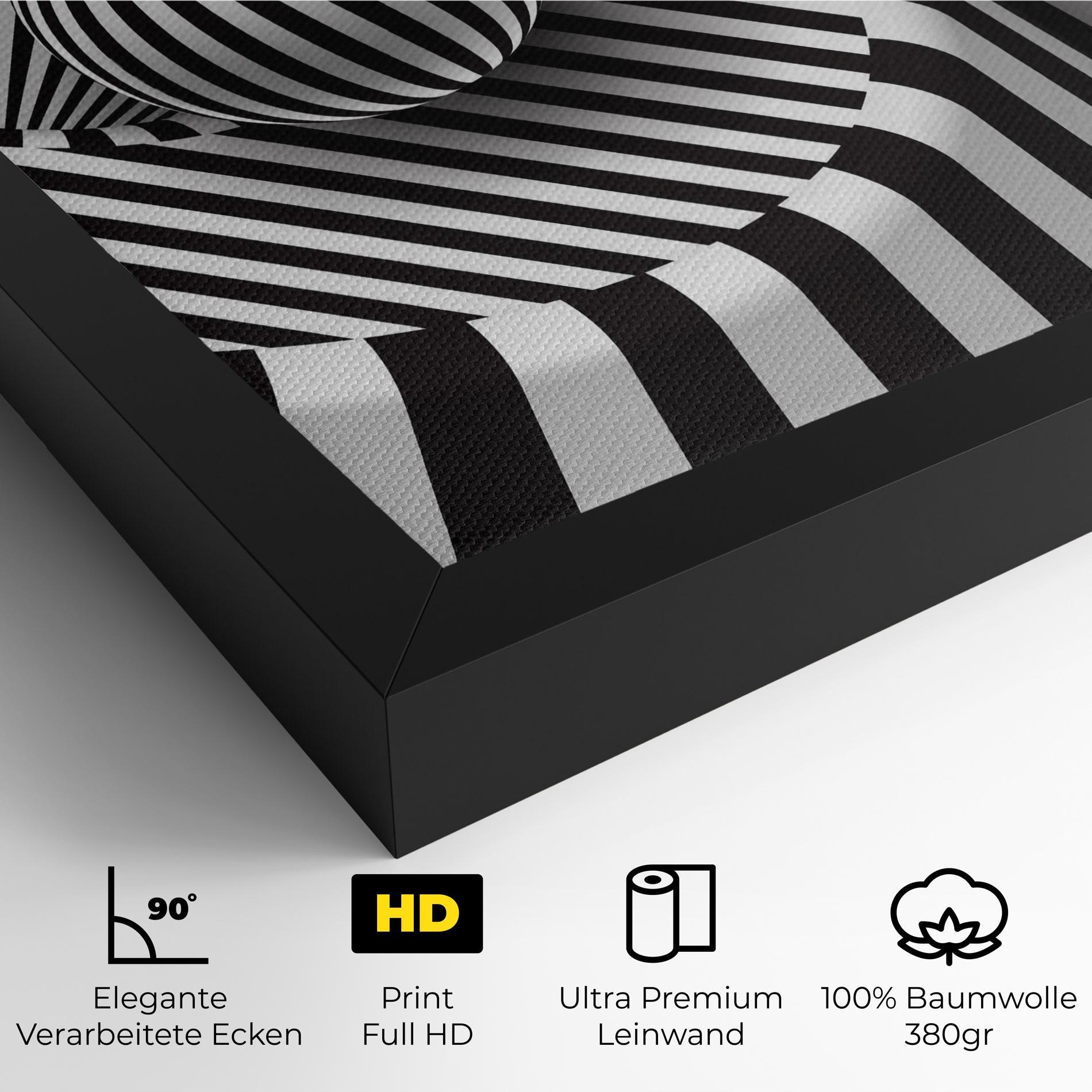 Leinwandbild 3d Ball Zebra mockup 4