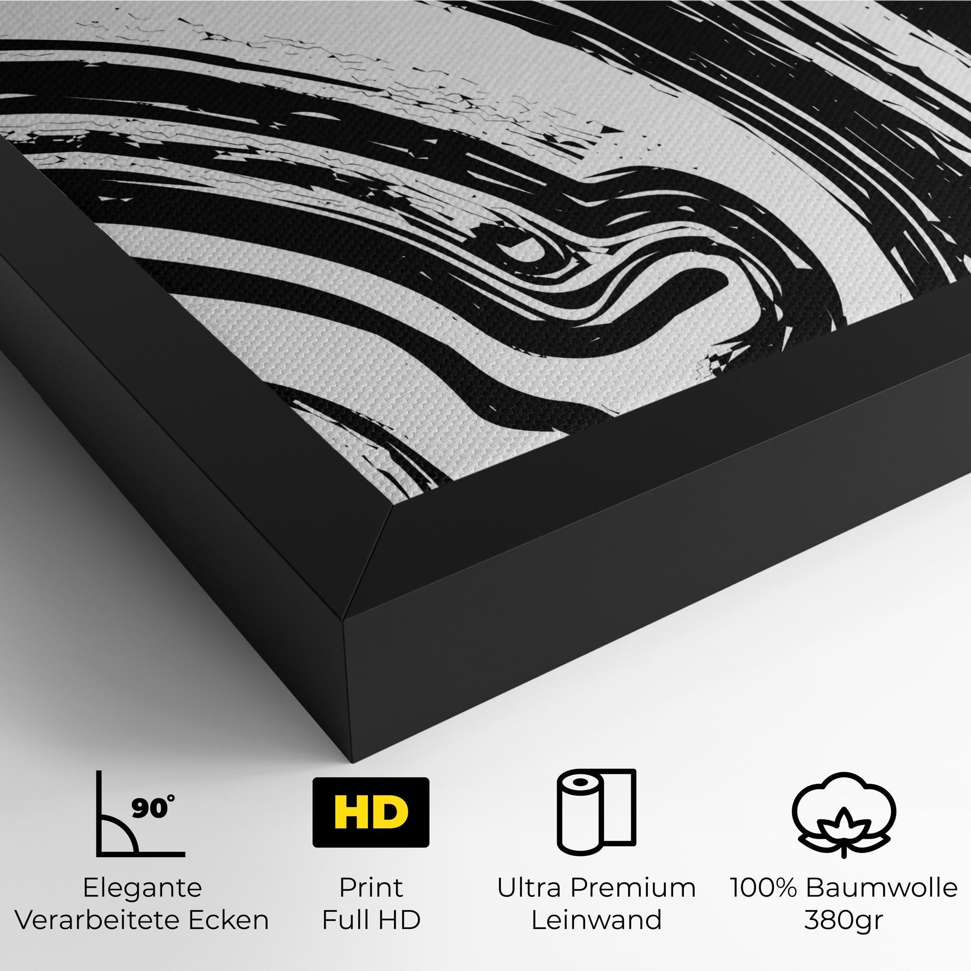 Leinwandbild Black Liquid White mockup 4