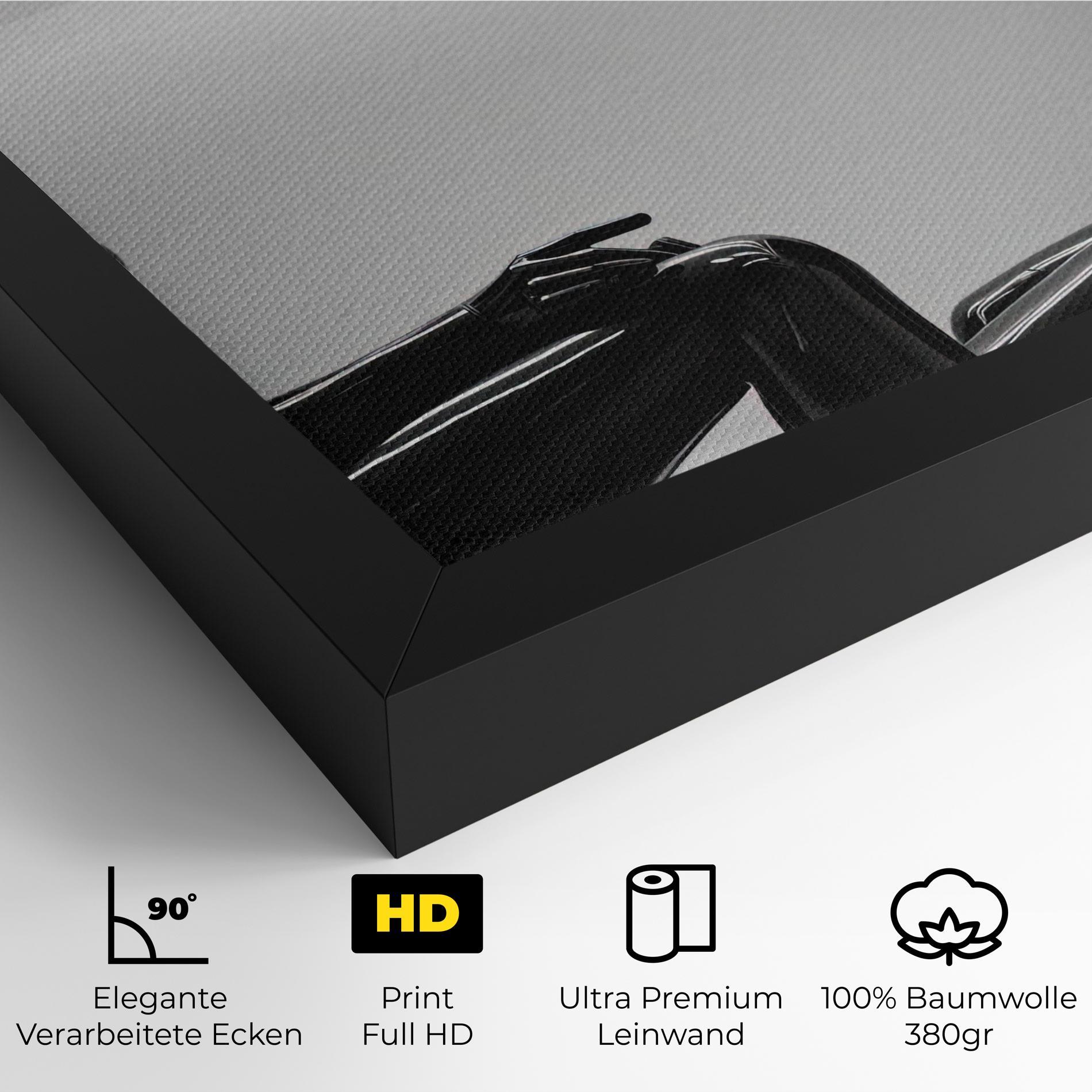 Leinwandbild Black Mannequin mockup 4