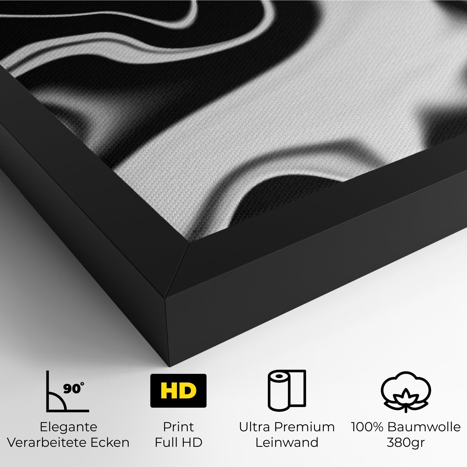 Leinwandbild Black Metalic Art mockup 4