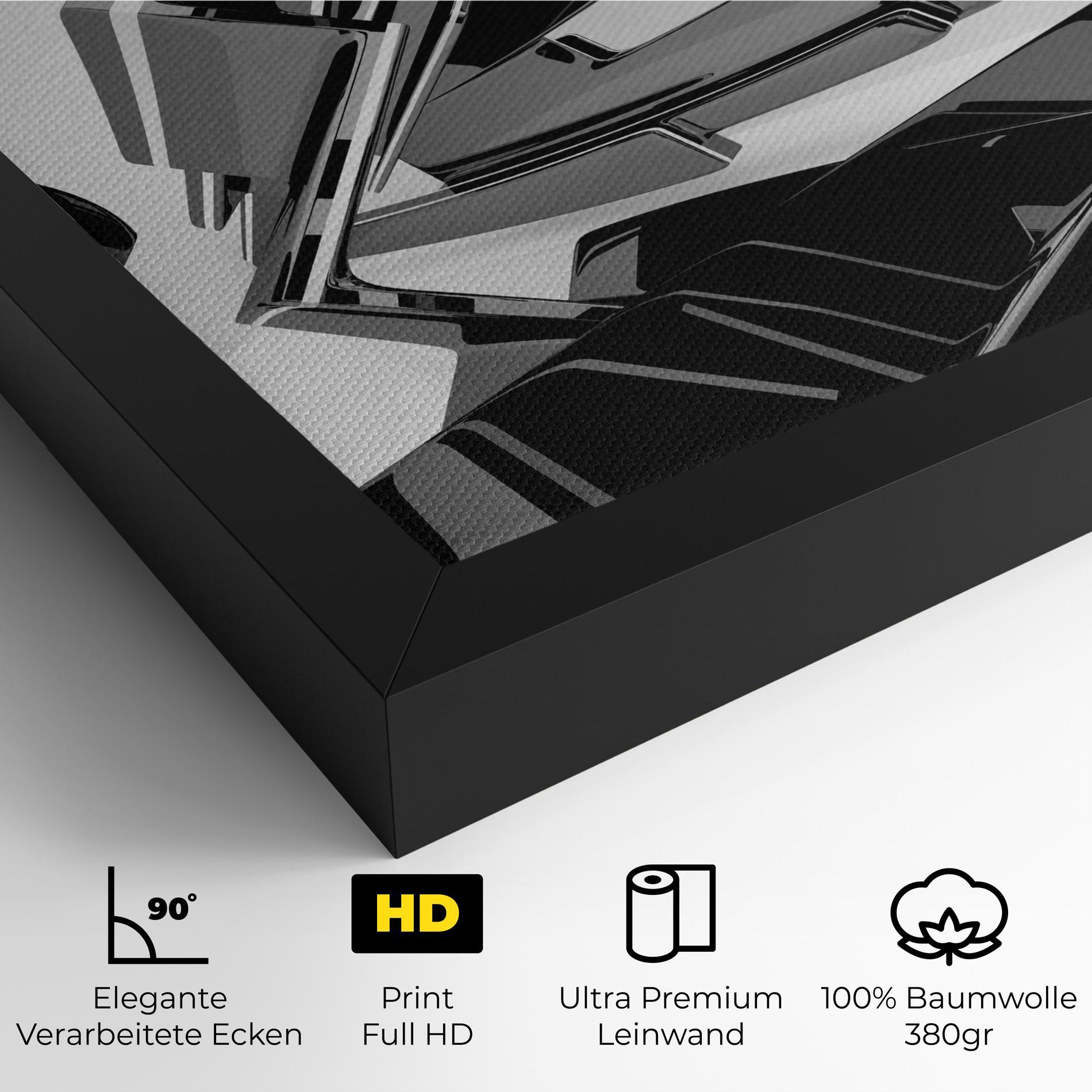 Leinwandbild Black Sculpture mockup 4