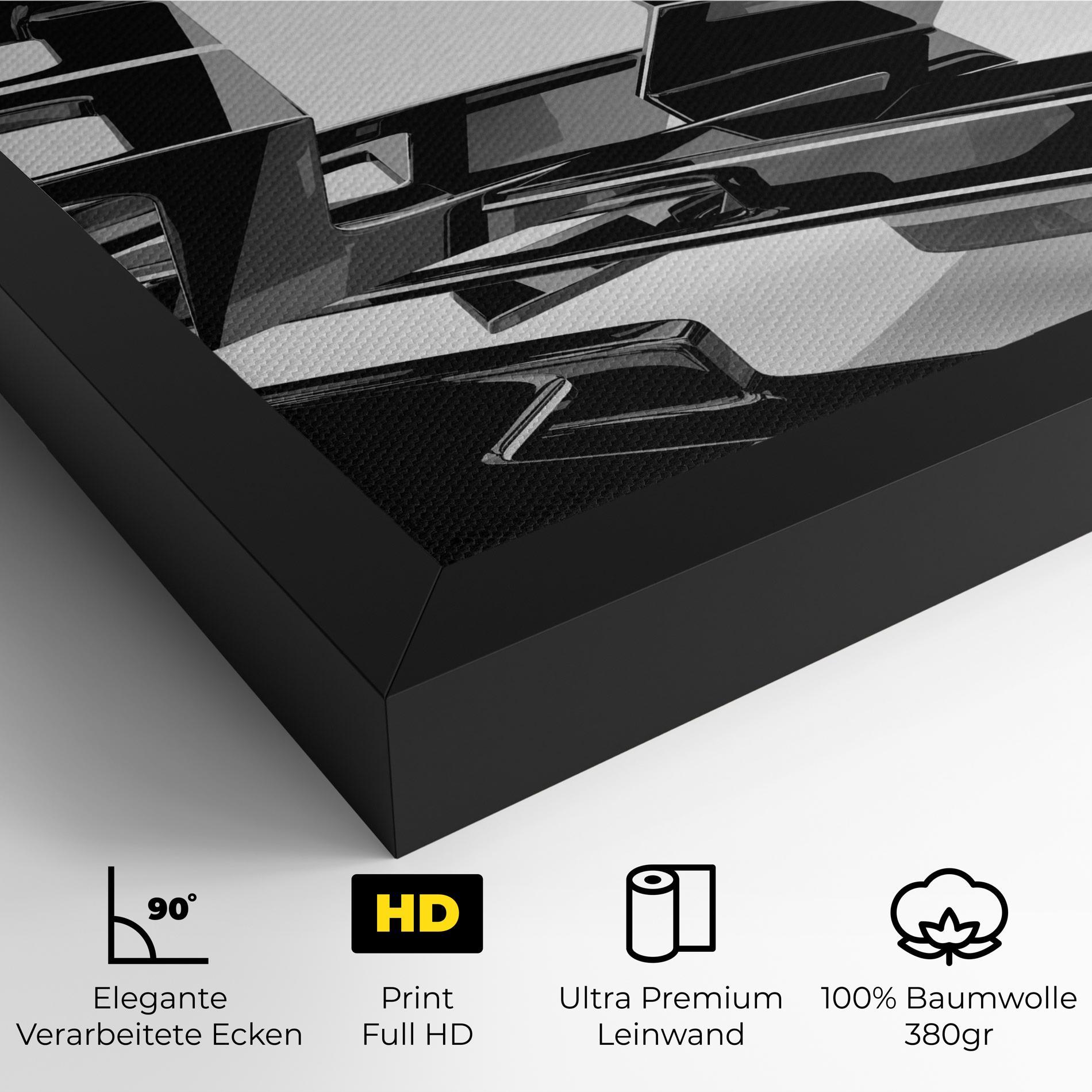 Leinwandbild Glossy Sculpture mockup 4