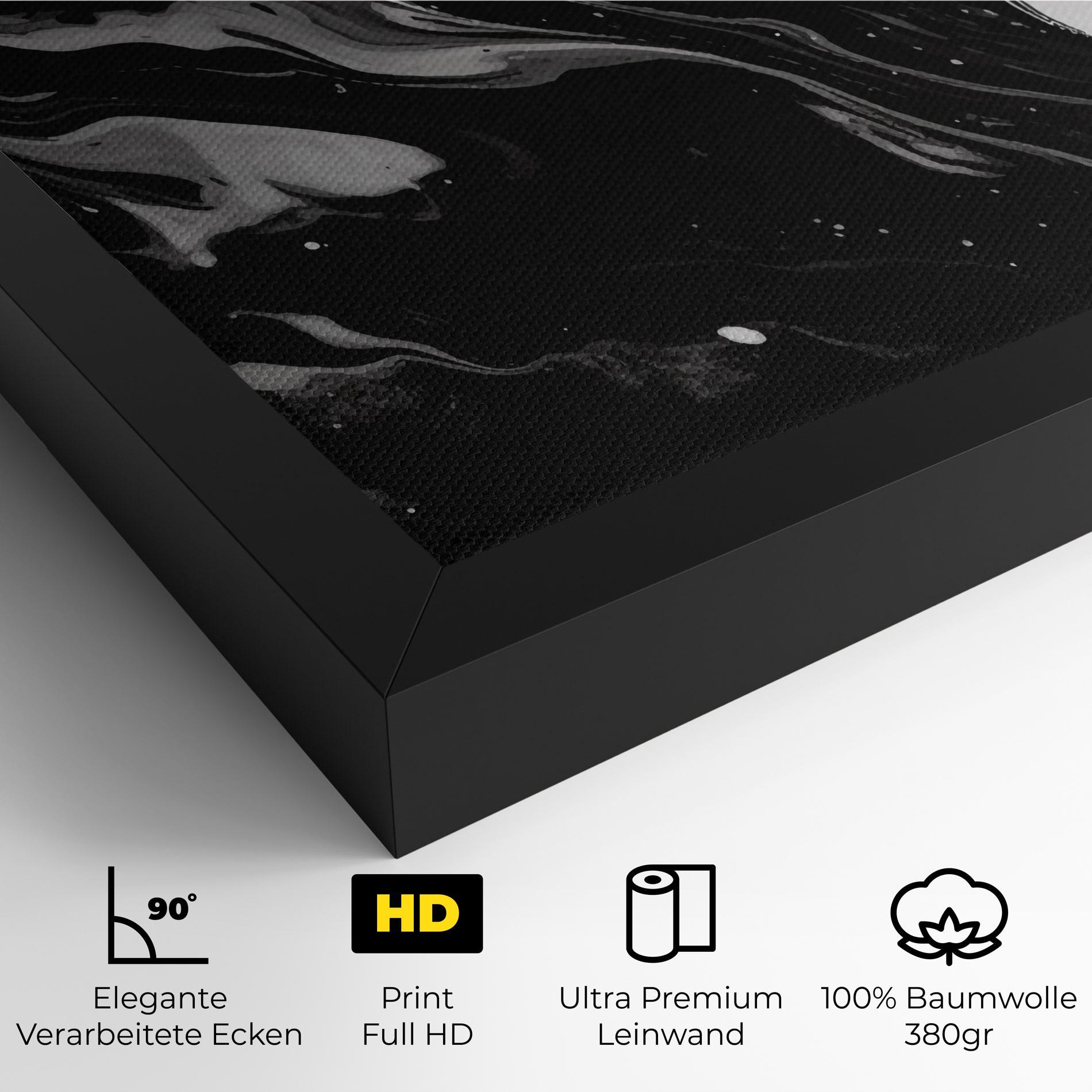 Leinwandbild Grey Art Marble mockup 4