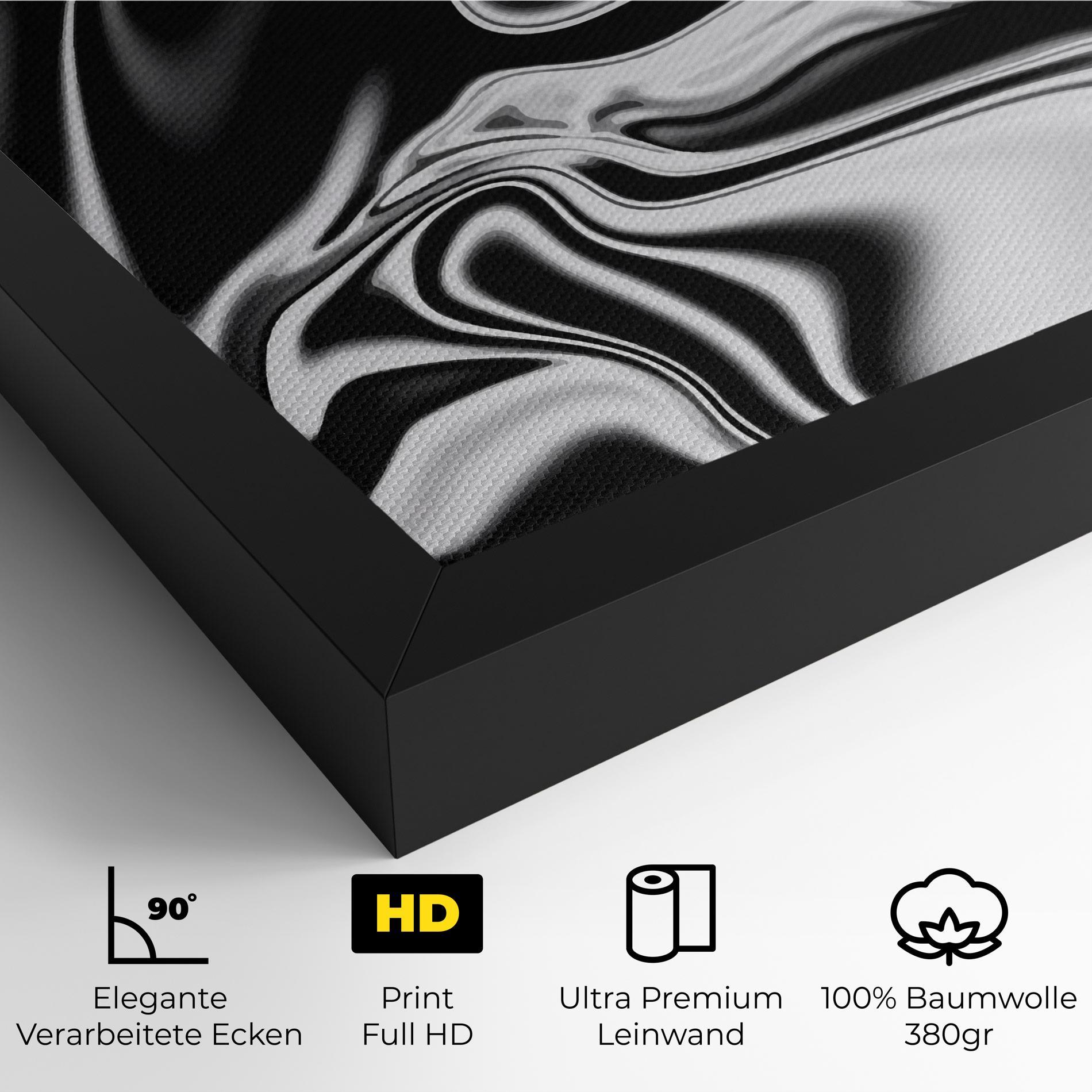 Leinwandbild Silver Black Art mockup 4