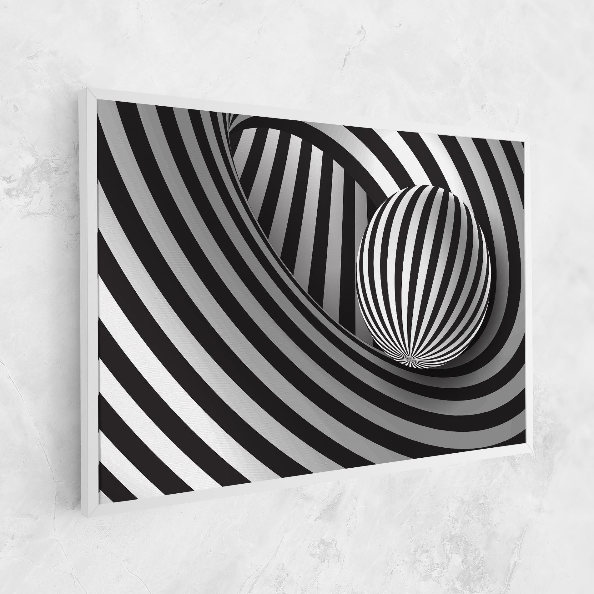 Leinwandbild 3d Zebra Ball mockup 1
