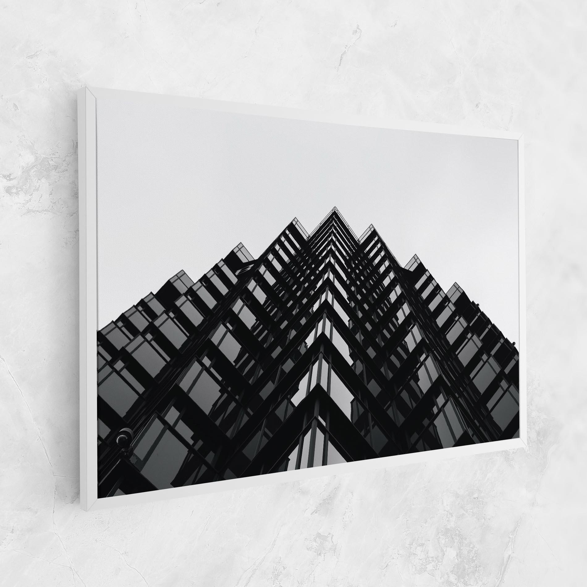 Leinwandbild Black Building mockup 1