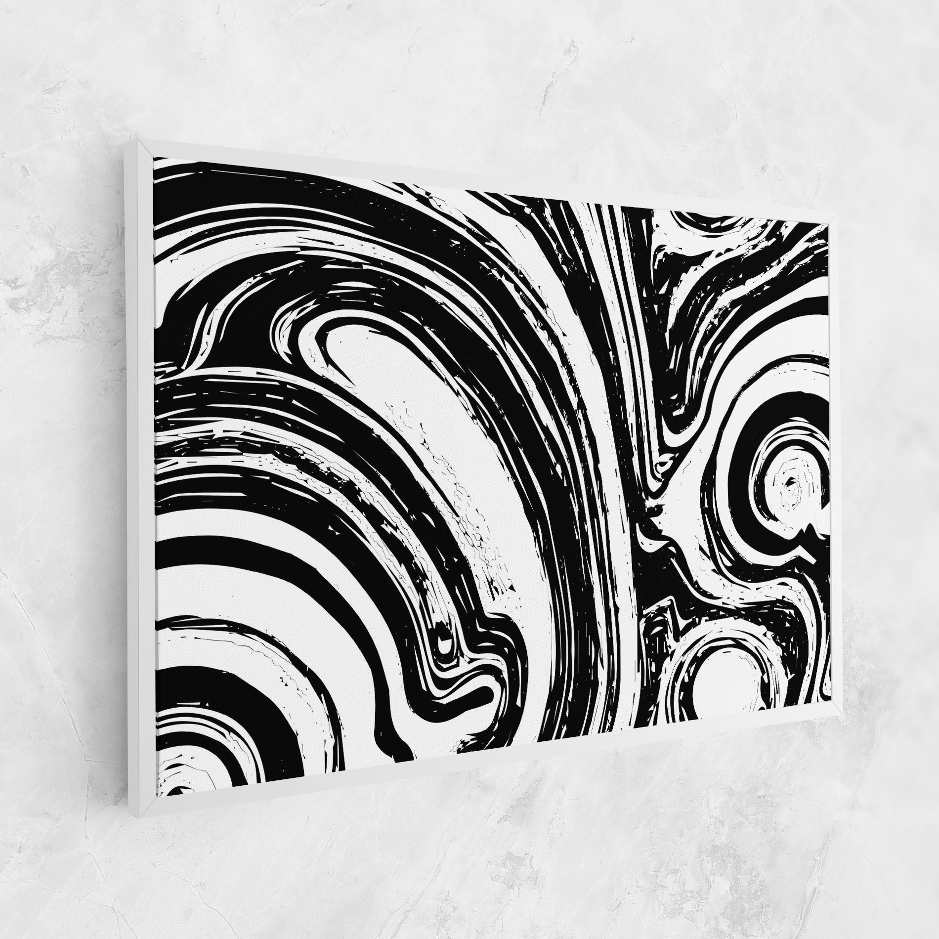 Leinwandbild Black Liquid White mockup 1