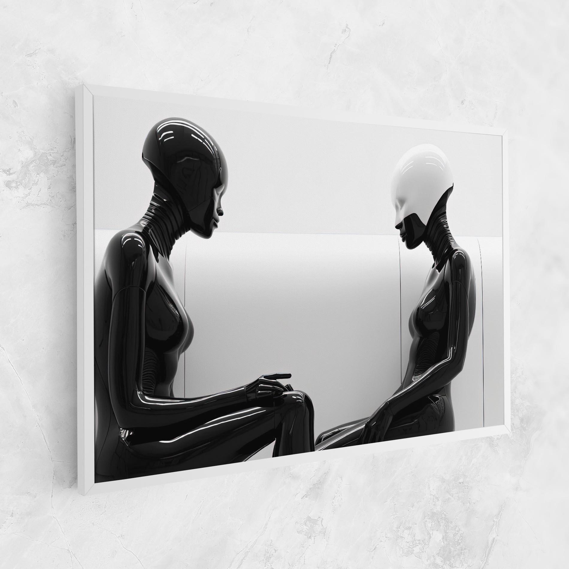 Leinwandbild Black Mannequin mockup 1