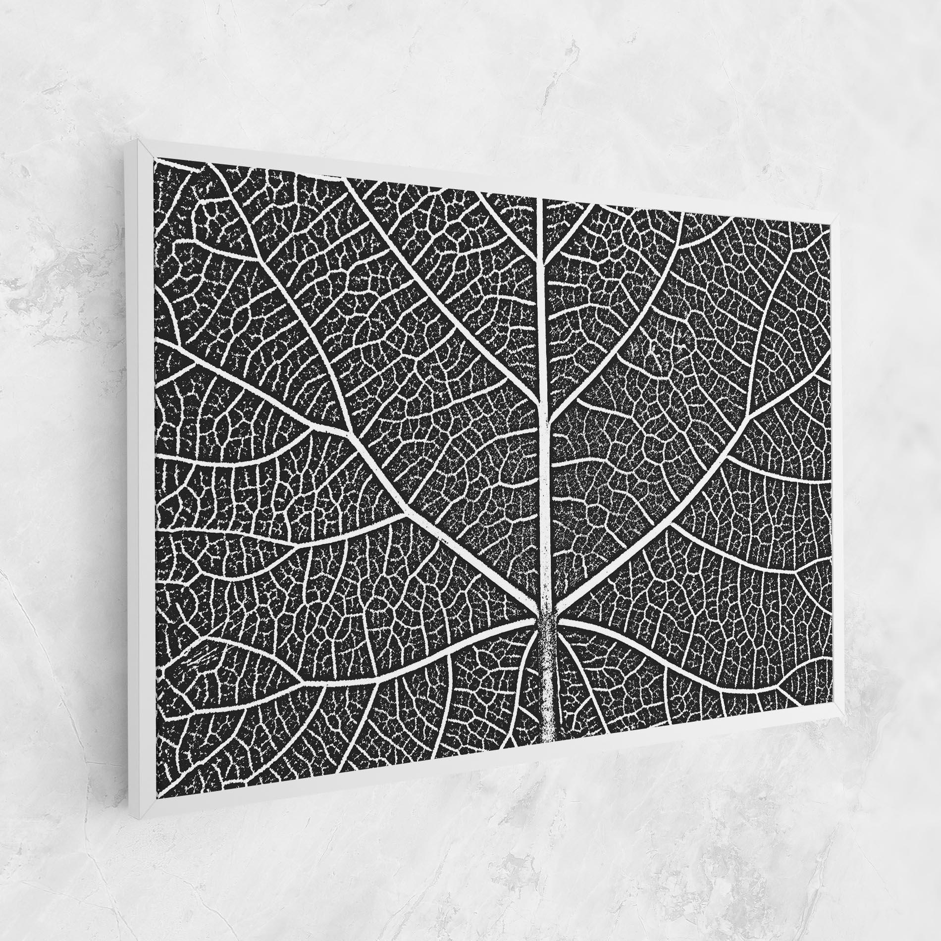 Leinwandbild Close Grey Leaf mockup 1