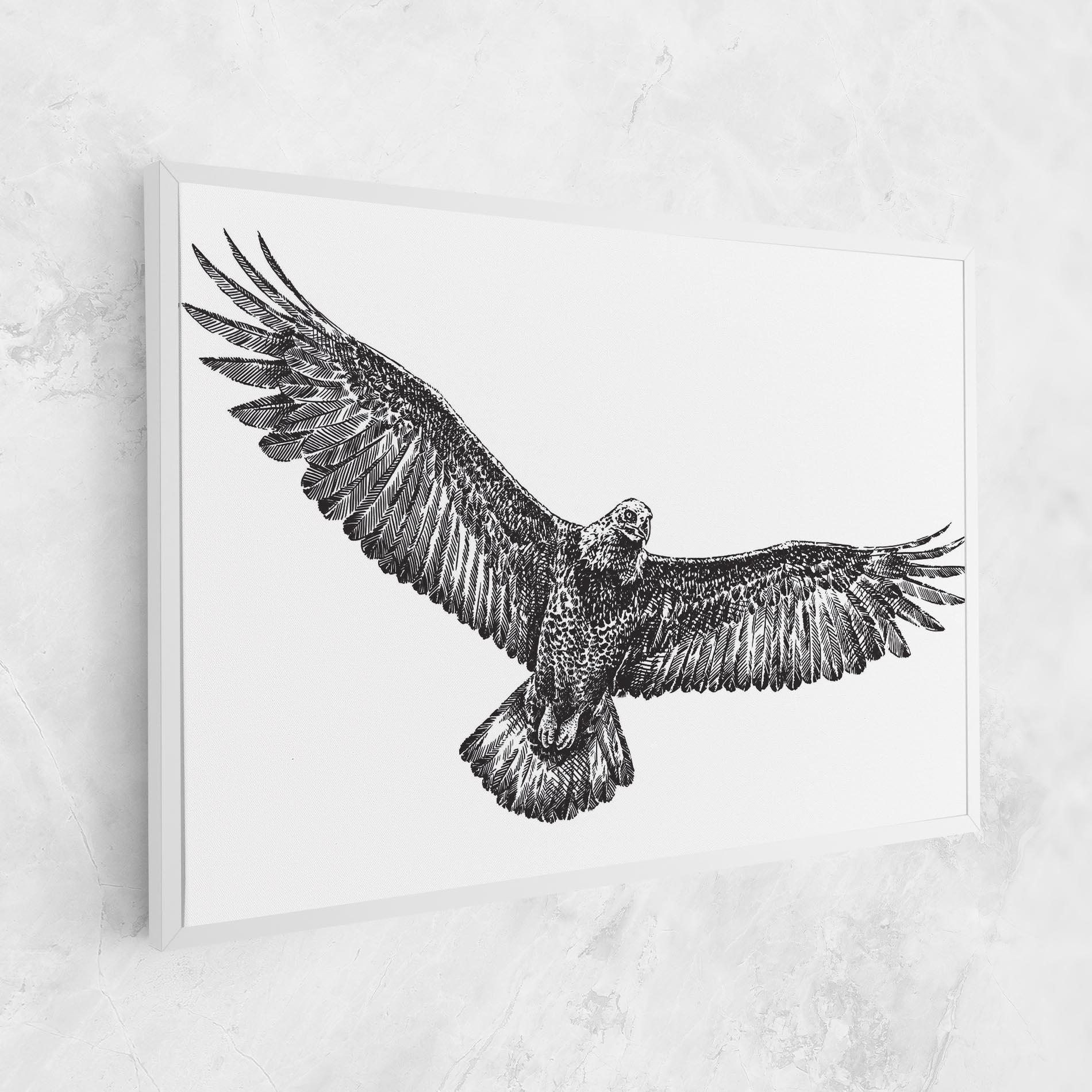 Leinwandbild Eagle Art Line mockup 1