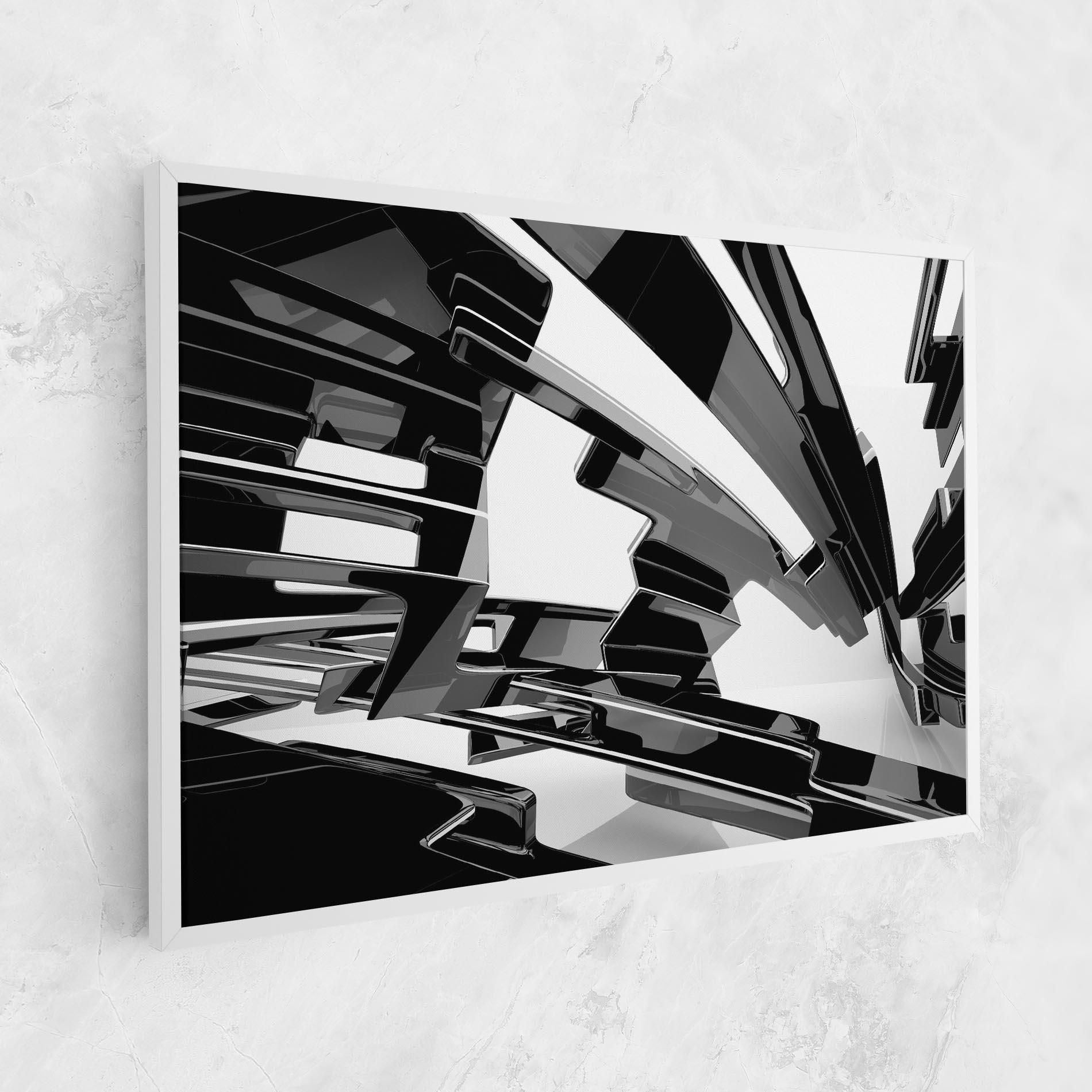 Leinwandbild Glossy Sculpture mockup 1