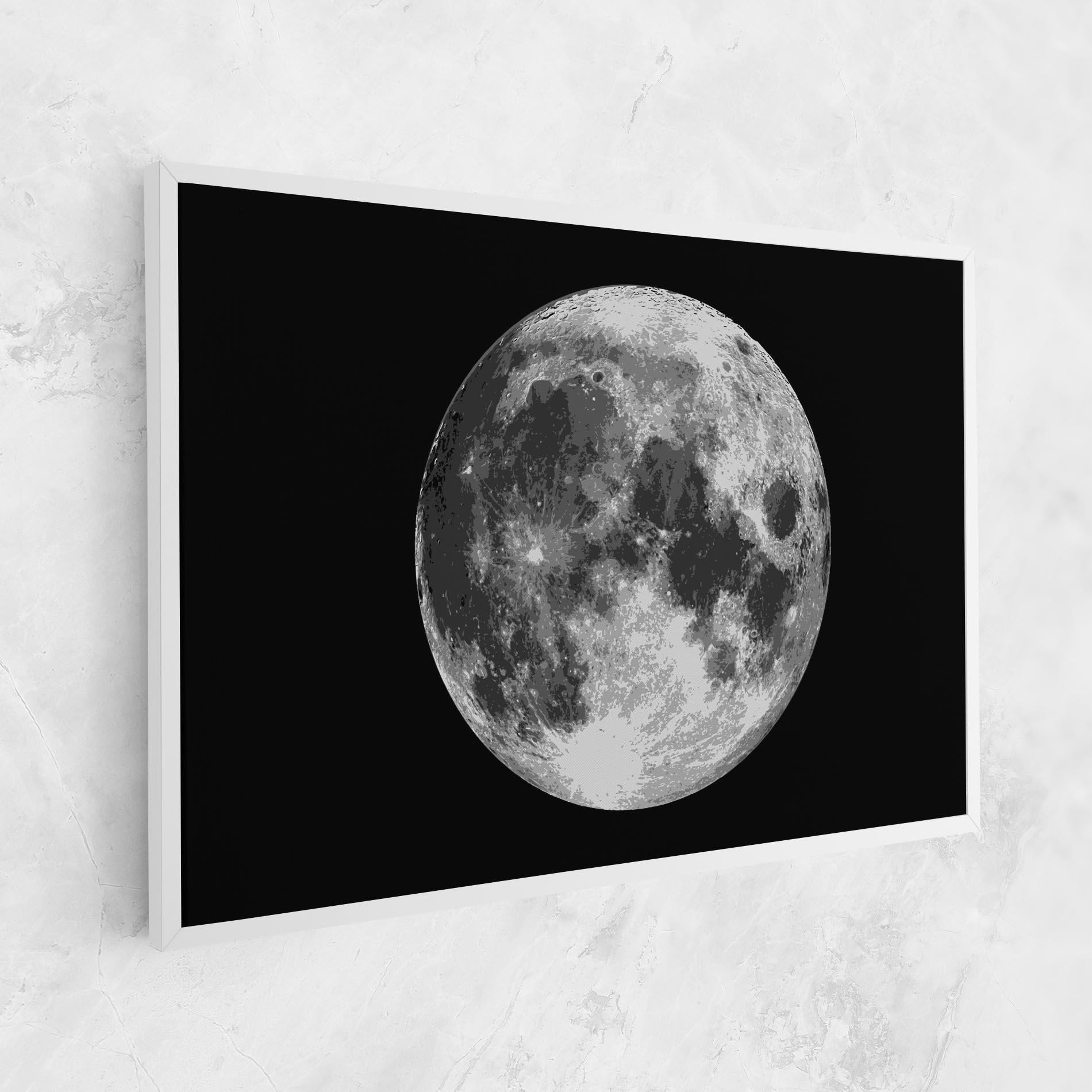 Leinwandbild Grey Shiny Moon mockup 1