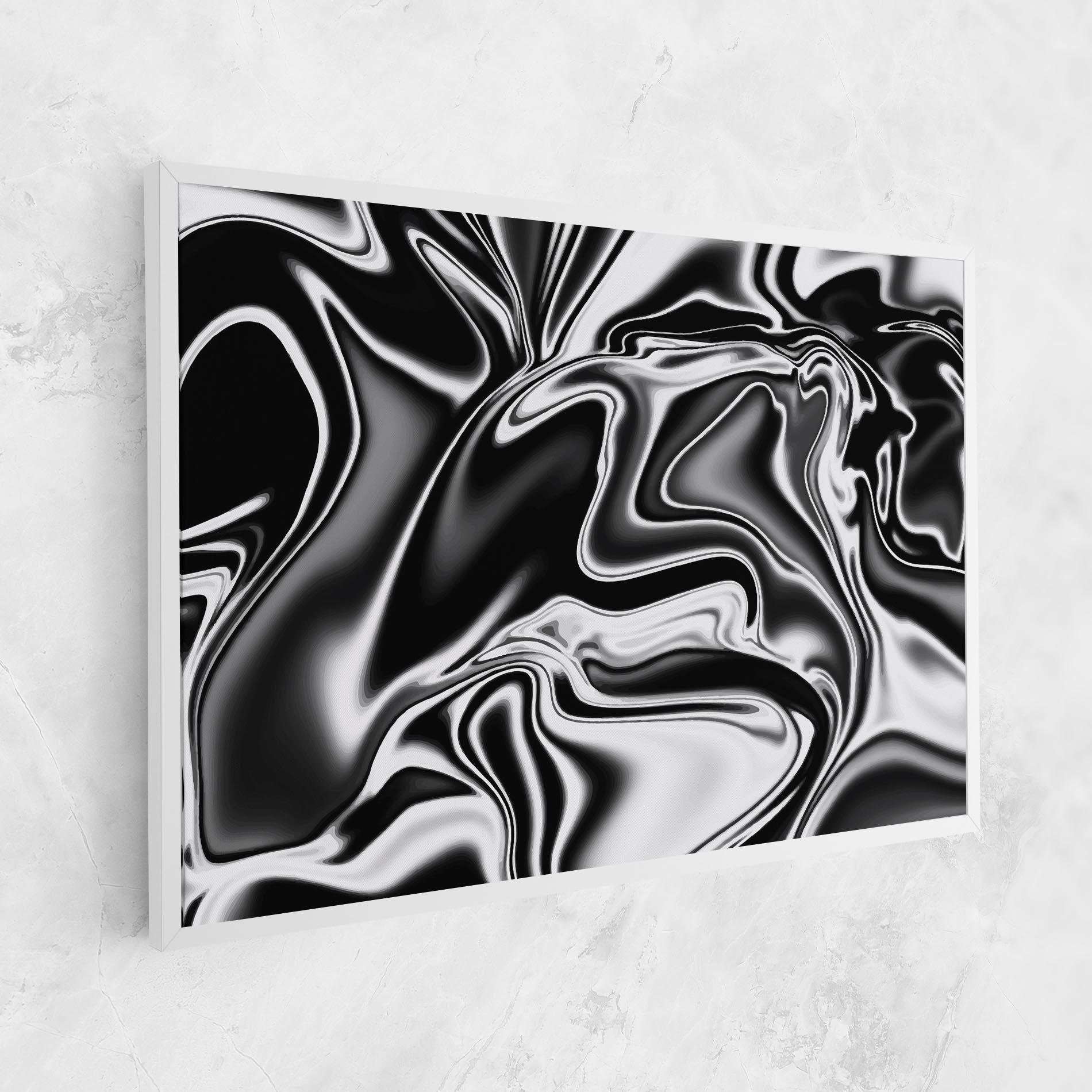 Leinwandbild Silver Black Art mockup 1