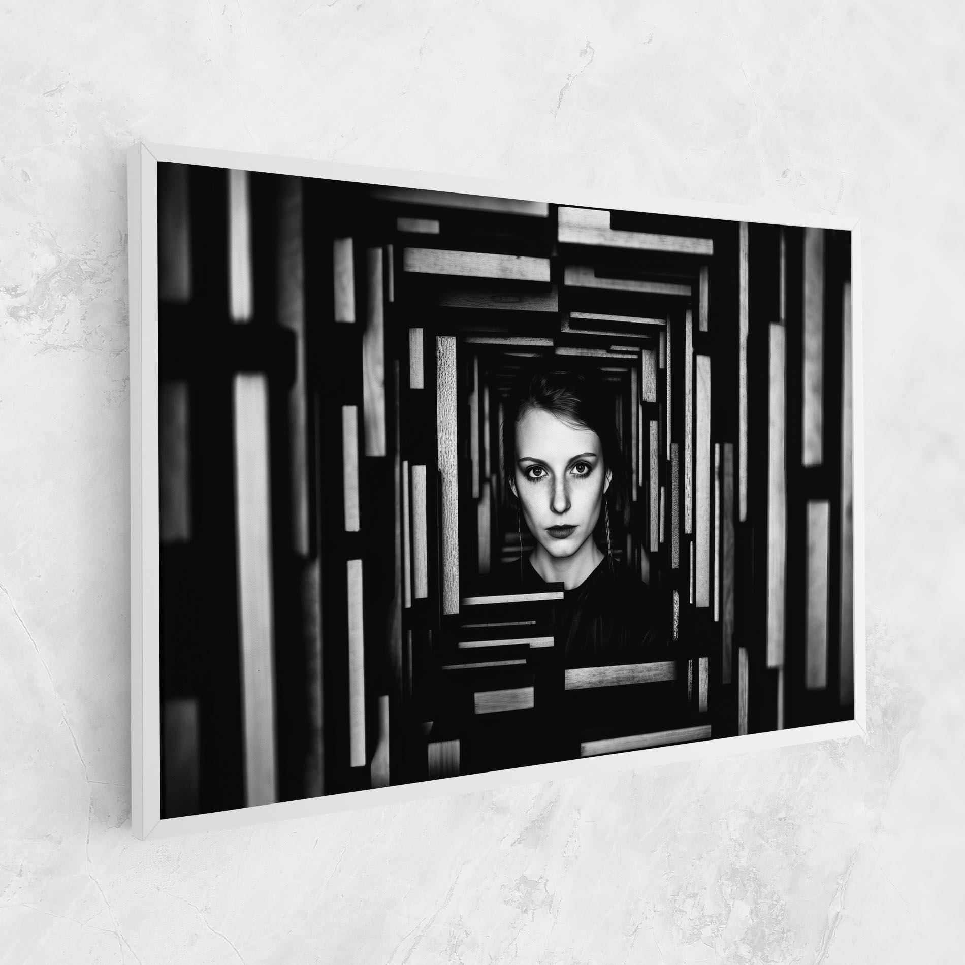Leinwandbild Tunnel Woman mockup 1