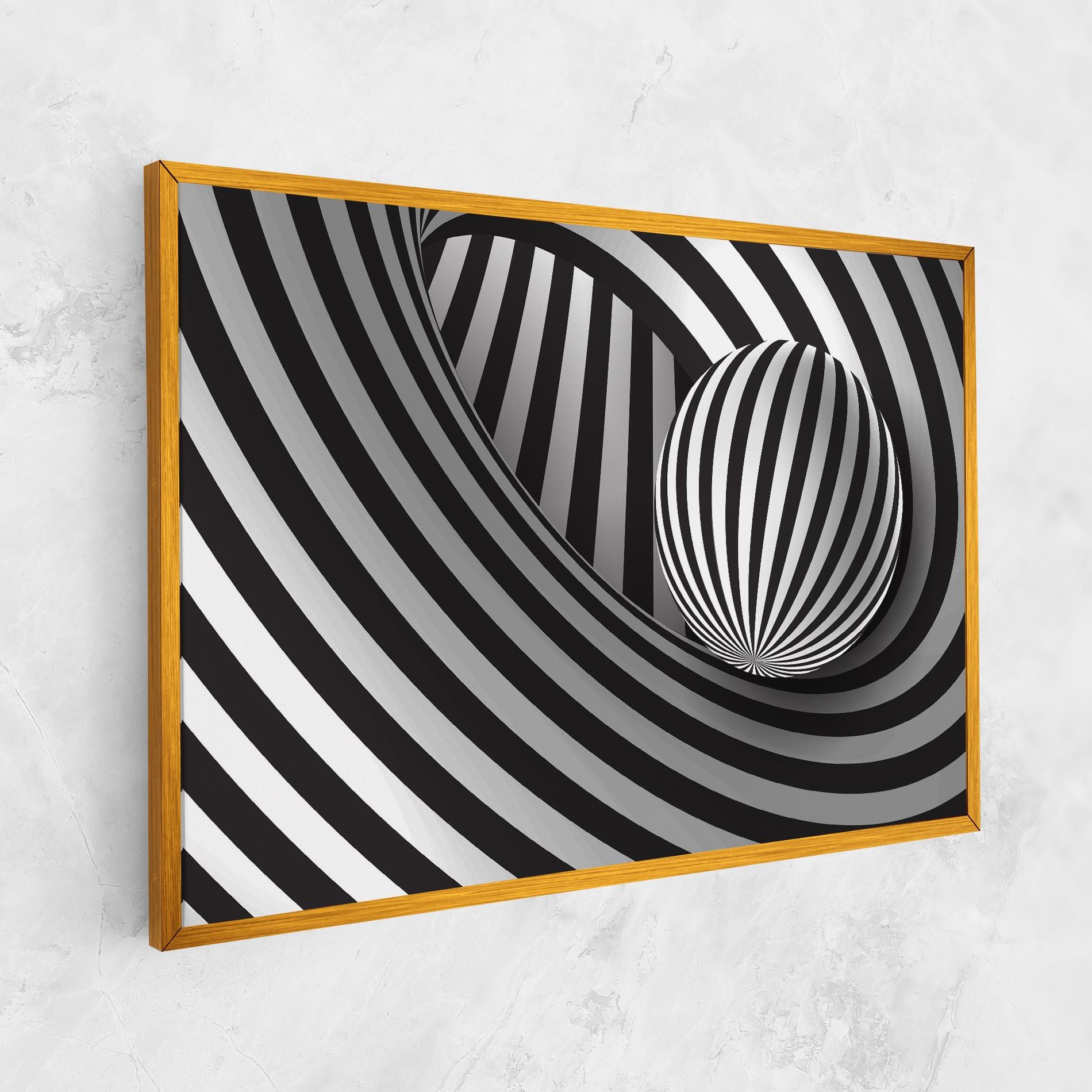 Leinwandbild 3d Zebra Ball mockup 1
