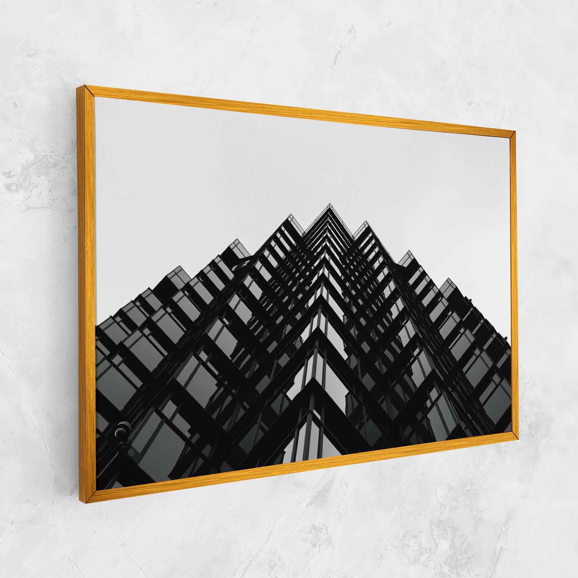 Leinwandbild Black Building mockup 1