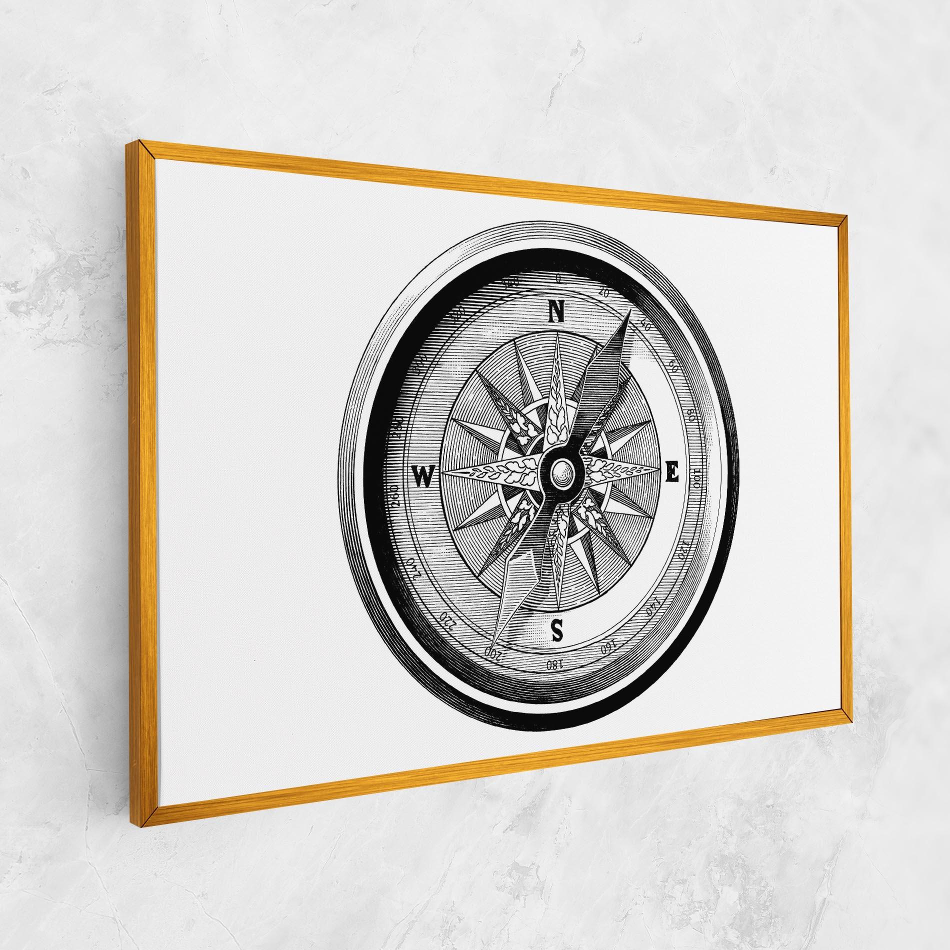 Leinwandbild Black Compass mockup 1